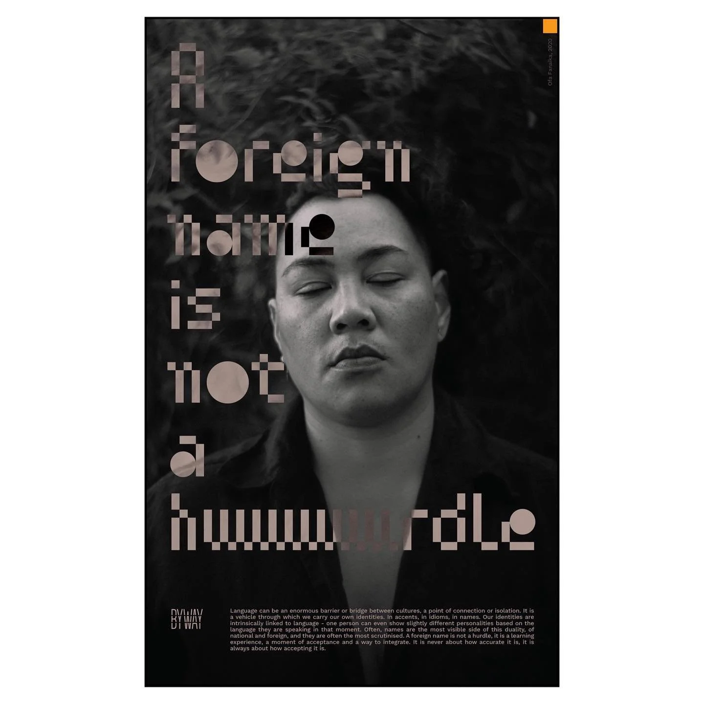 &ldquo;A foreign name is not a hurdle&rdquo;, created for @photocollective_au 2022 Australian Photography Awards publication last year.

A work created under @bywaystudios, interrogating simple and often overlooked social heuristics within Australian
