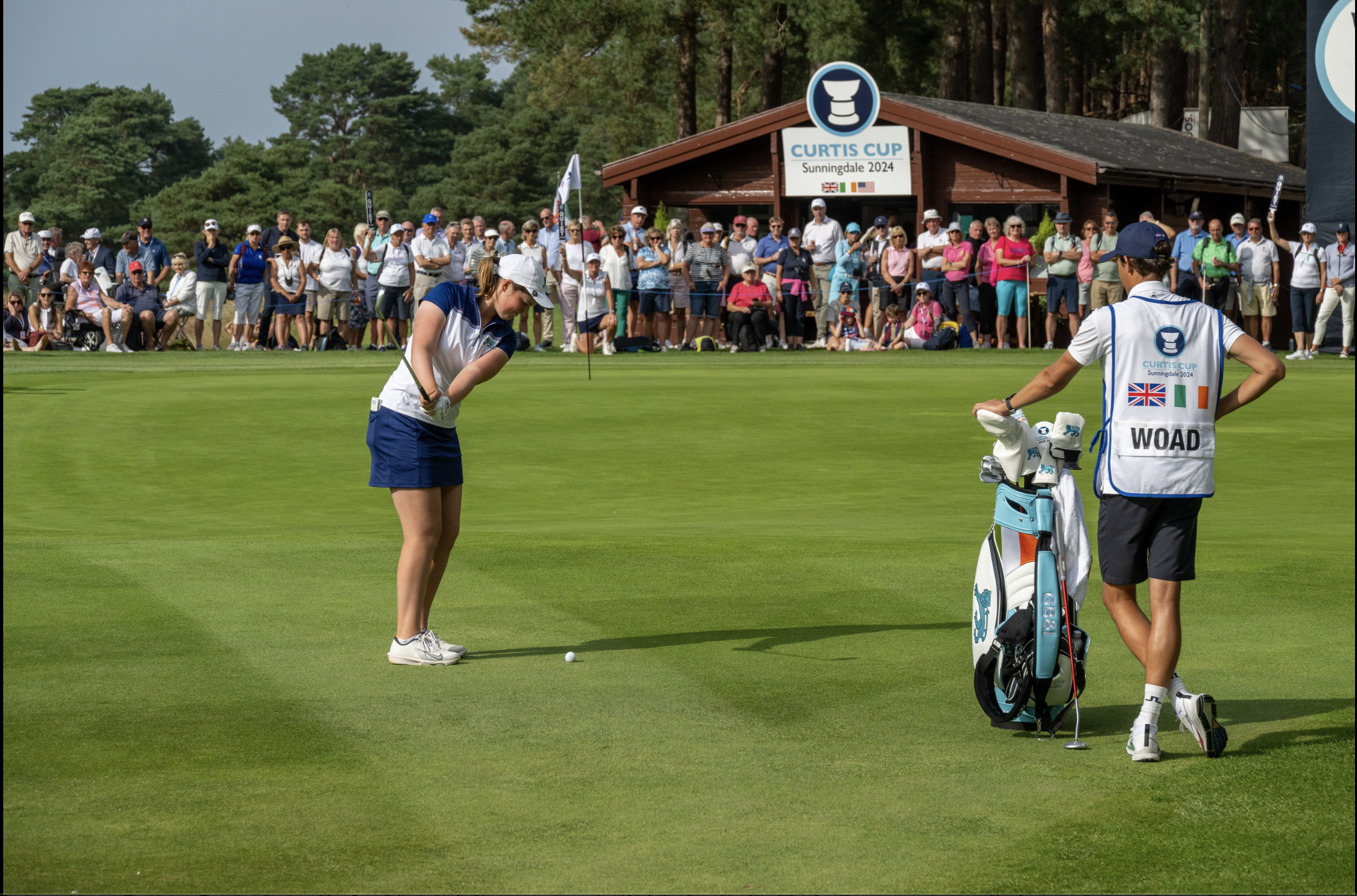 Mark Raven Caddy Lottie Woad Curtis Cup 2024 Sunningdale