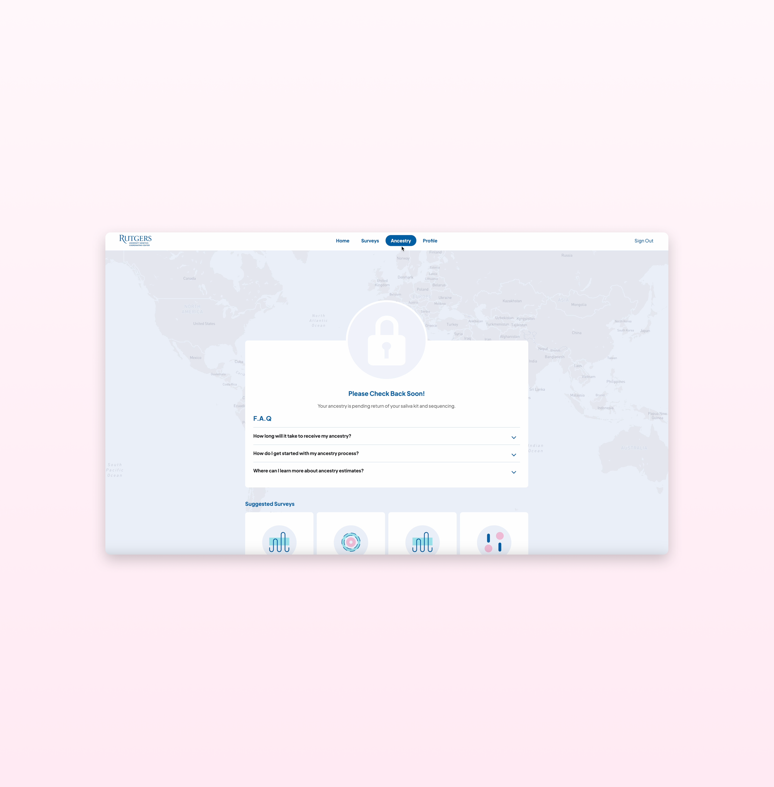 Image of Status Screen (No Status Indicator)