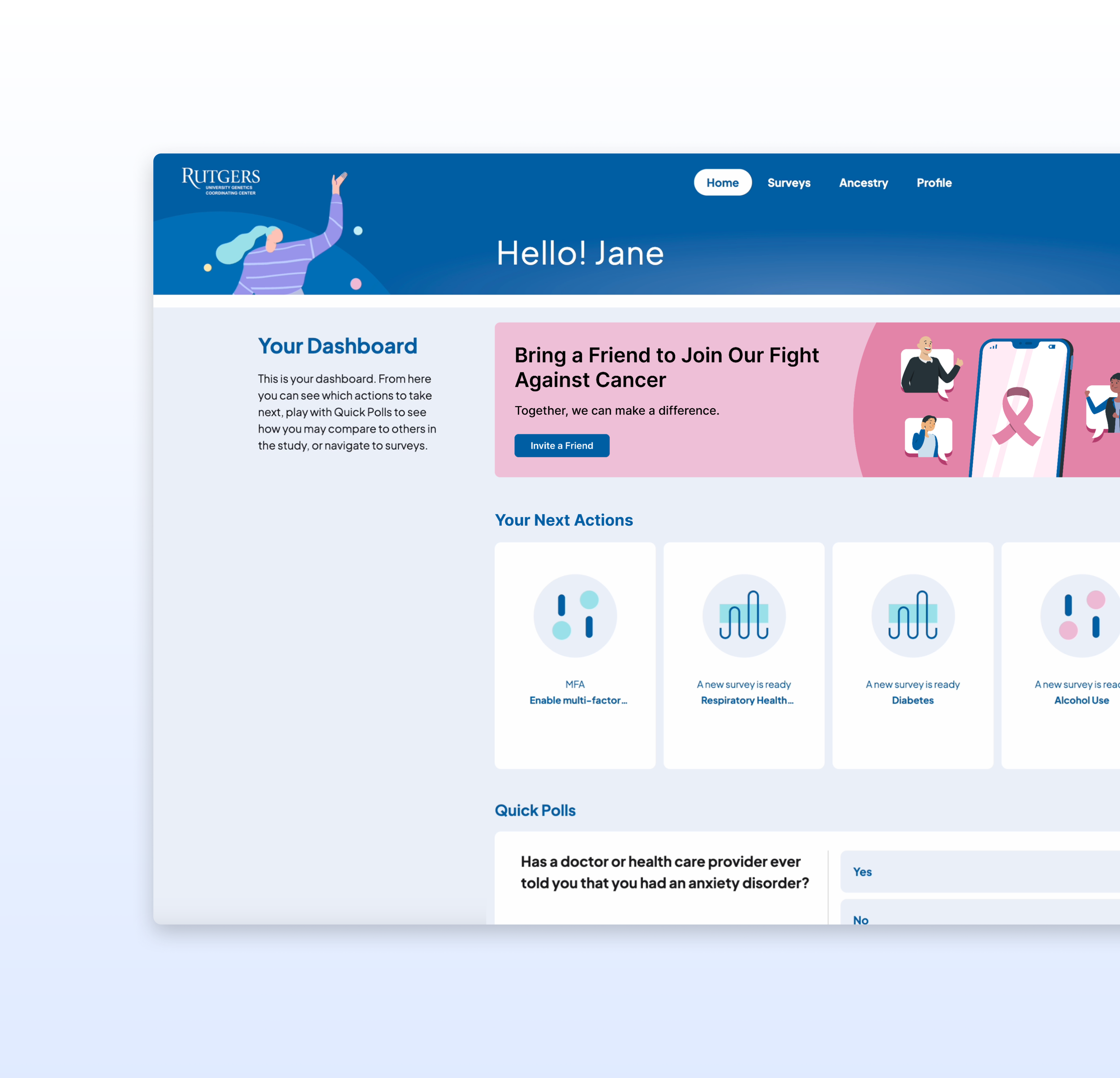 Dashboard Page, Recognizable Widgets : Recognition Rather than Recall