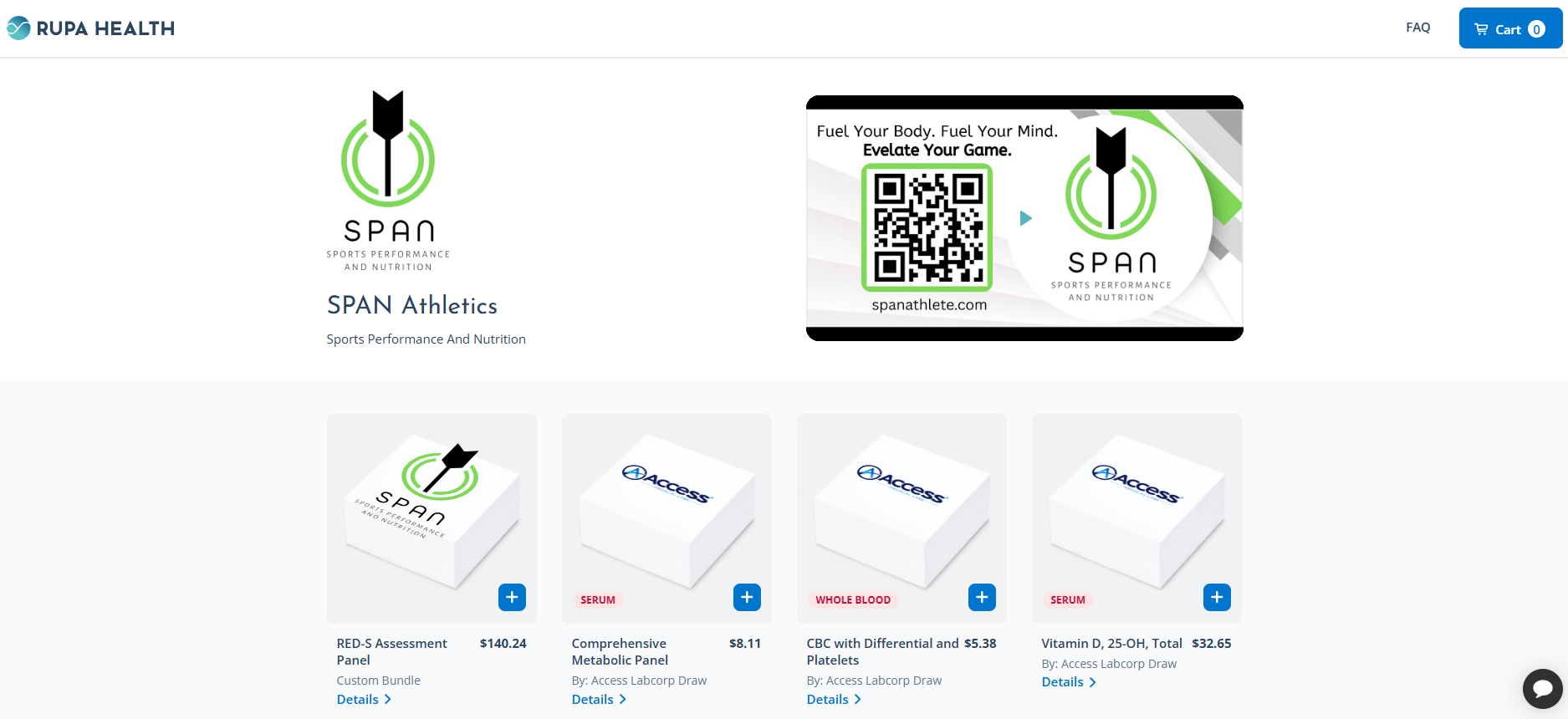 SPAN Athletics Lab Testing