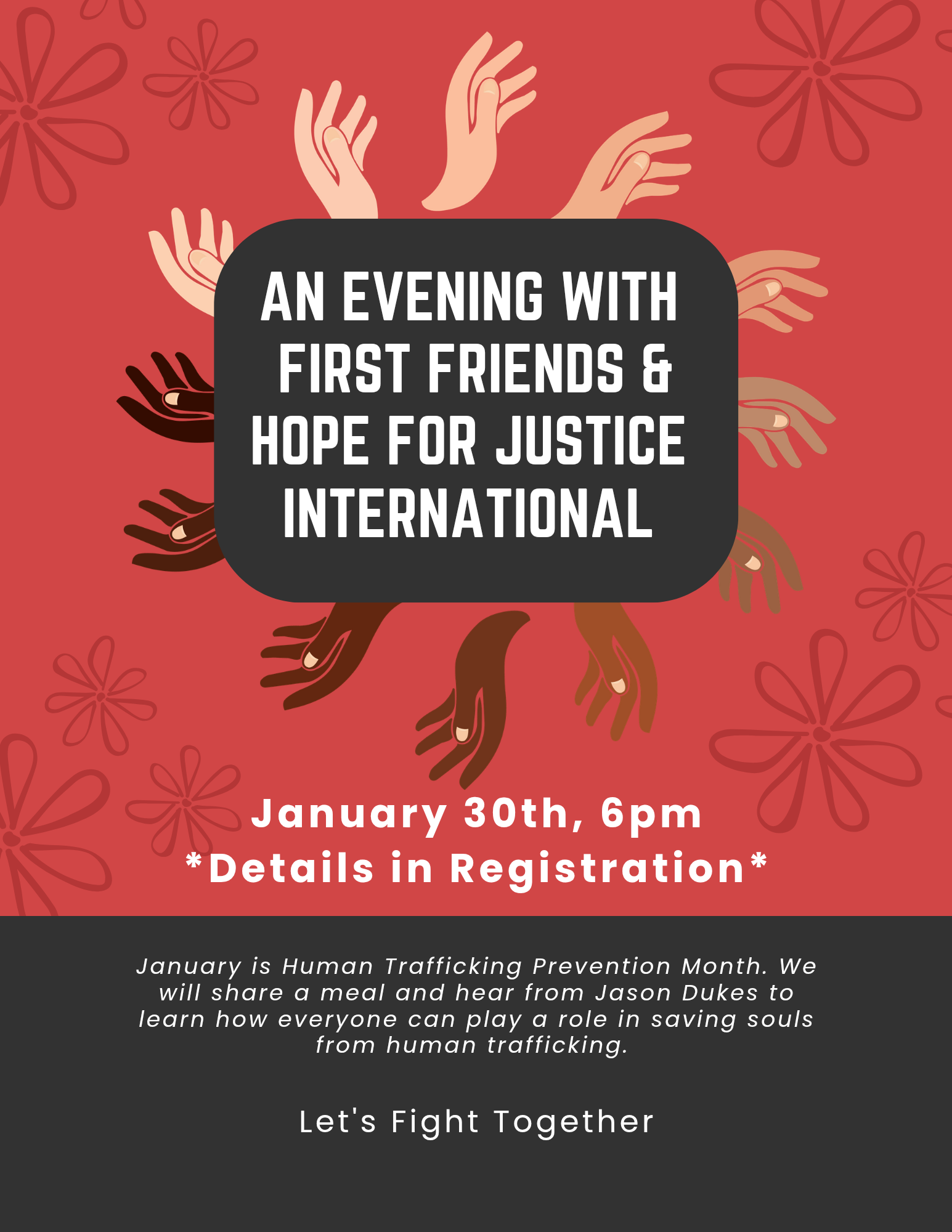 An Evening with First Friends and Hope for Justice International
