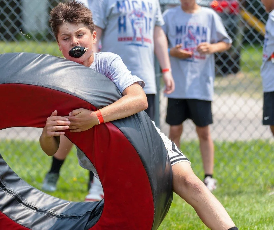 IMPORTANT CAMP INFORMATION FOR TOMORROW ‼️

🏈 Camp Times at Fostoria Memorial Stadium: Registration begins at 8 a.m. Camp scheduled for 9-11 a.m. but may run past so that all campers can complete each drill. We will be finished by 12 p.m. Both age g