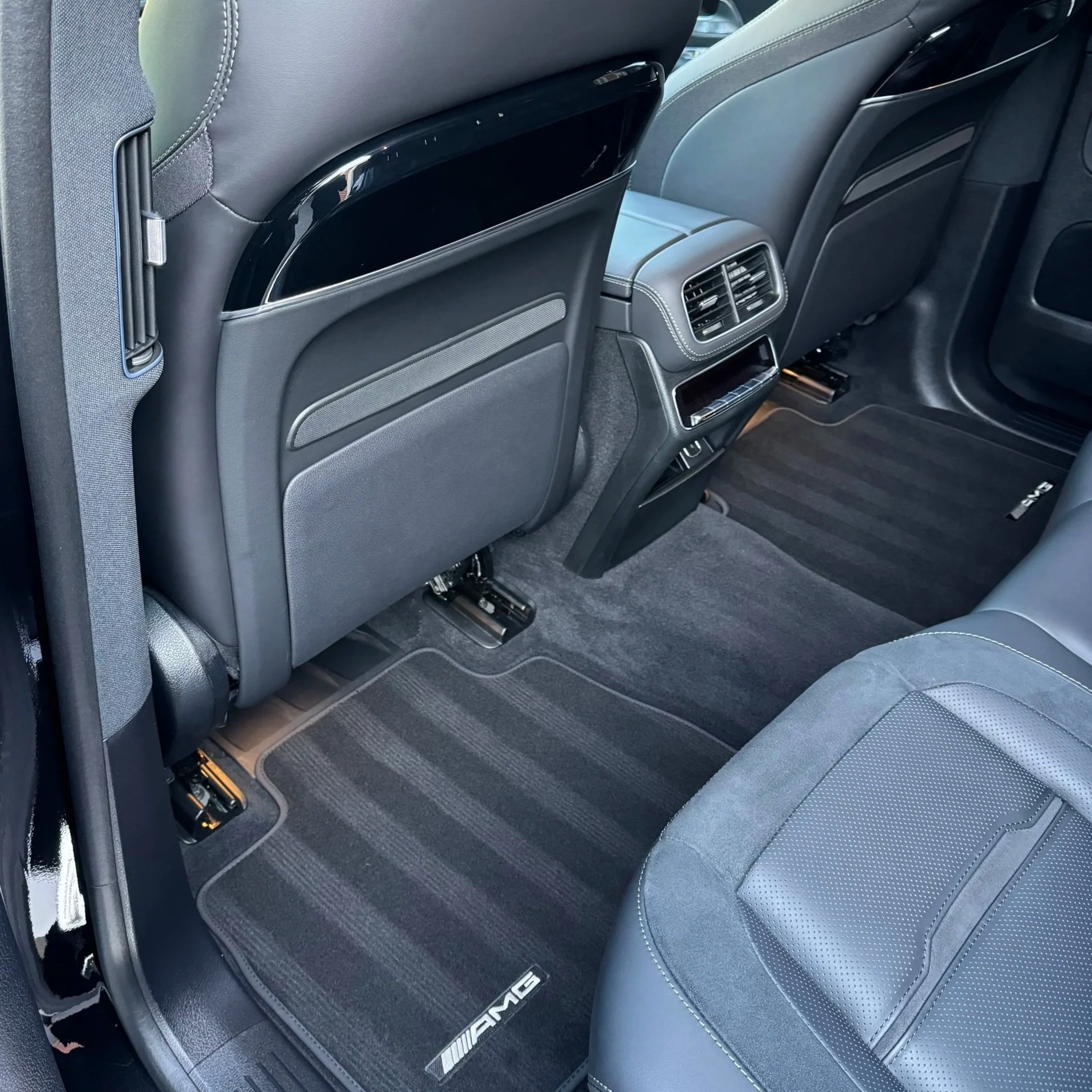 Mercedes interior detail with carpet lines