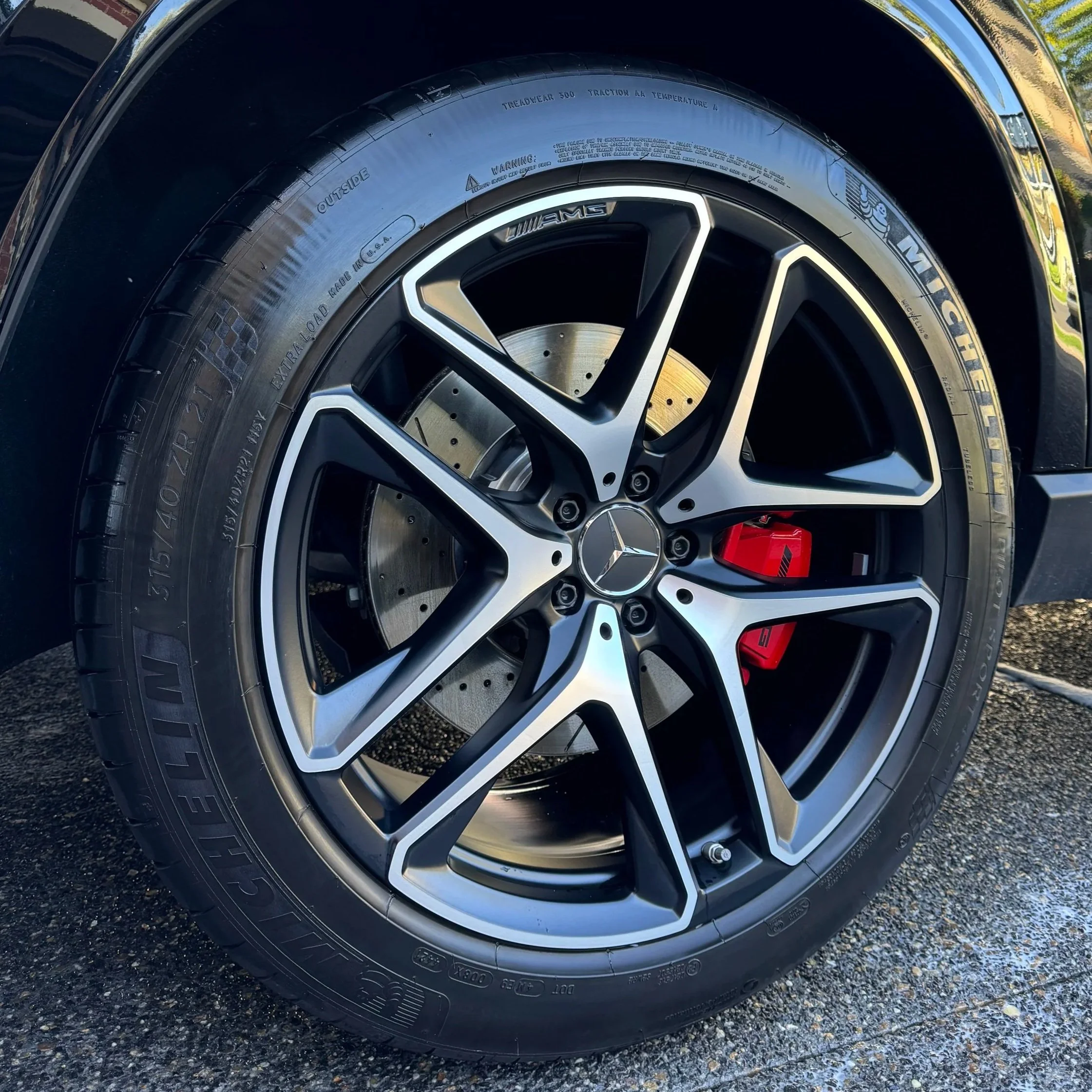 Mercedes wheels after being detailed