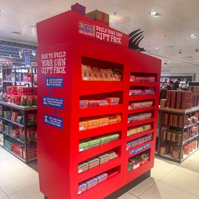 John Lewis 'build your own gift pack' display unit