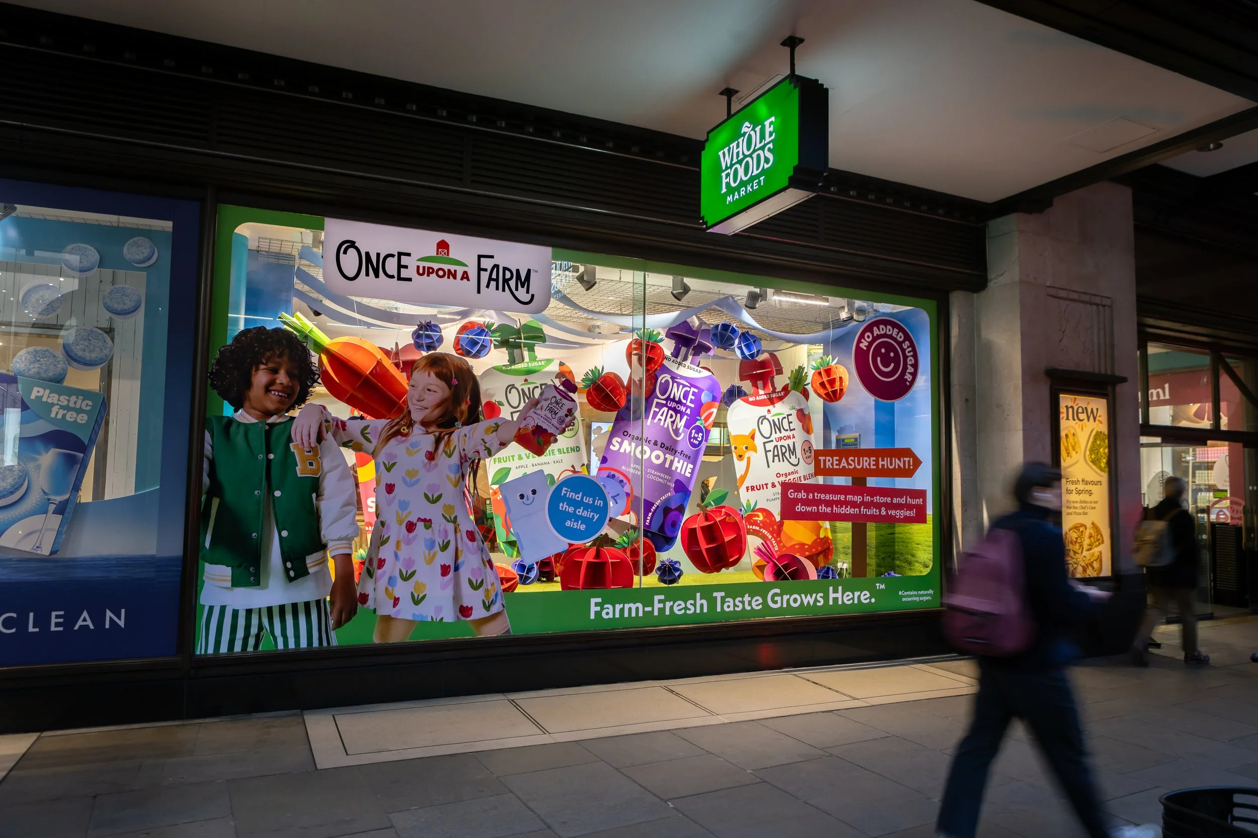 Once Upon a Farm's Whole Foods Kensington UK launch window