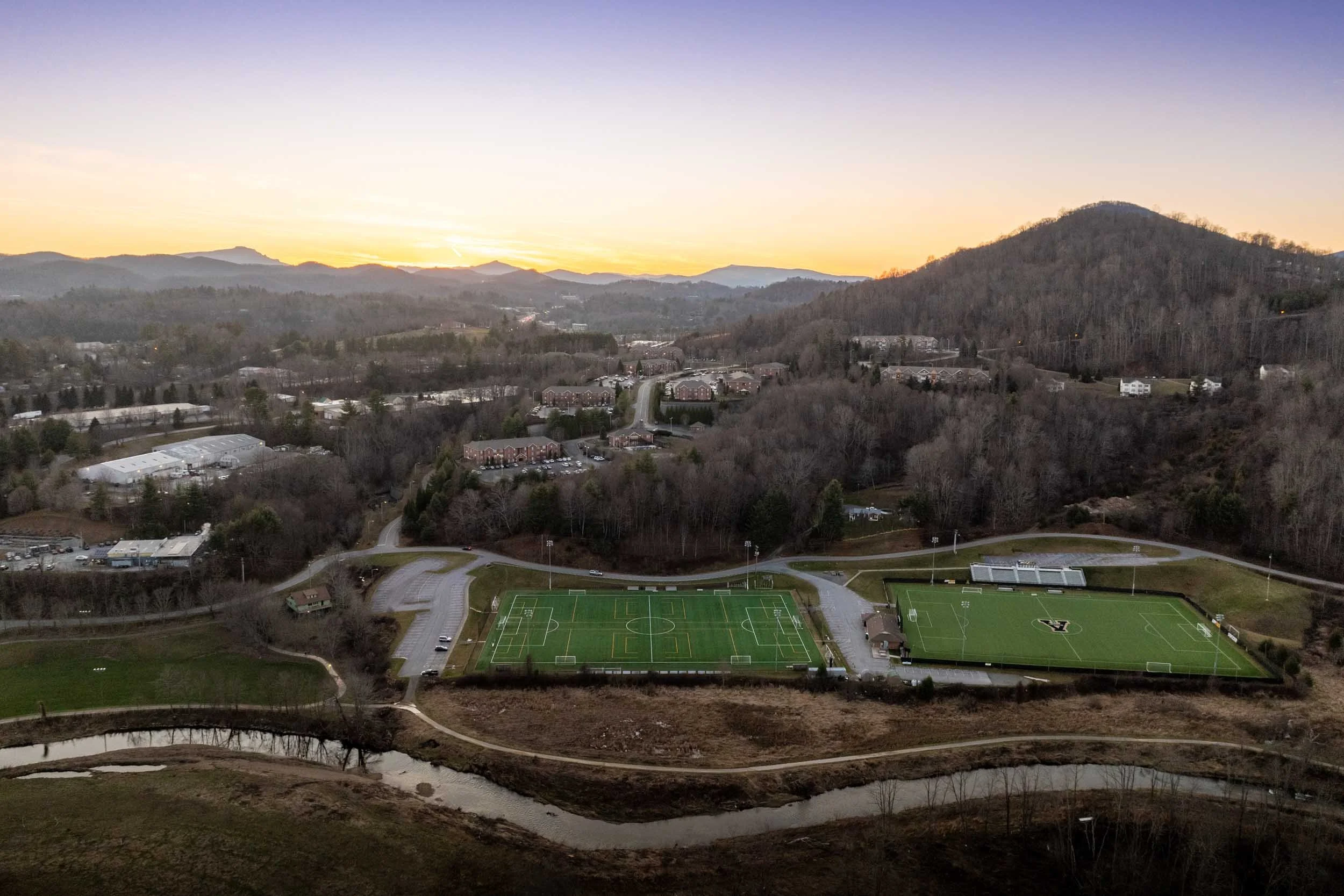 Mountaineer Village | Student Apartments in Boone, NC near App State | Aerial of Property and Campus