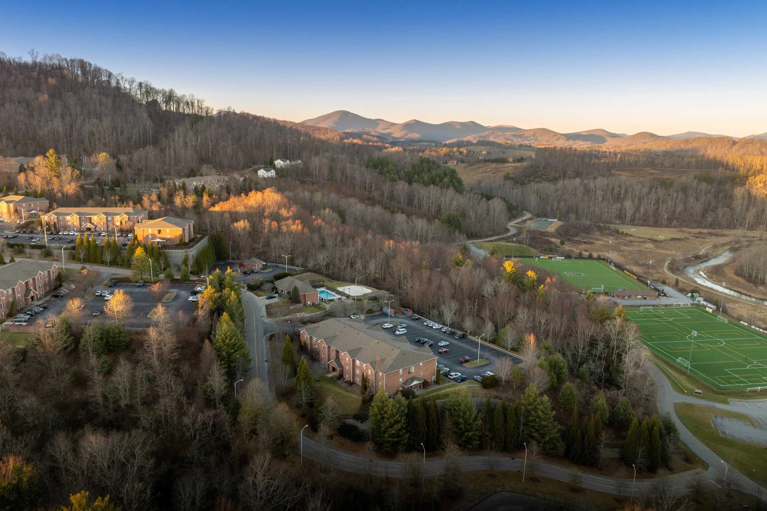 Mountaineer Village | Student Apartments in Boone, NC near App State | Aerial Community Photo