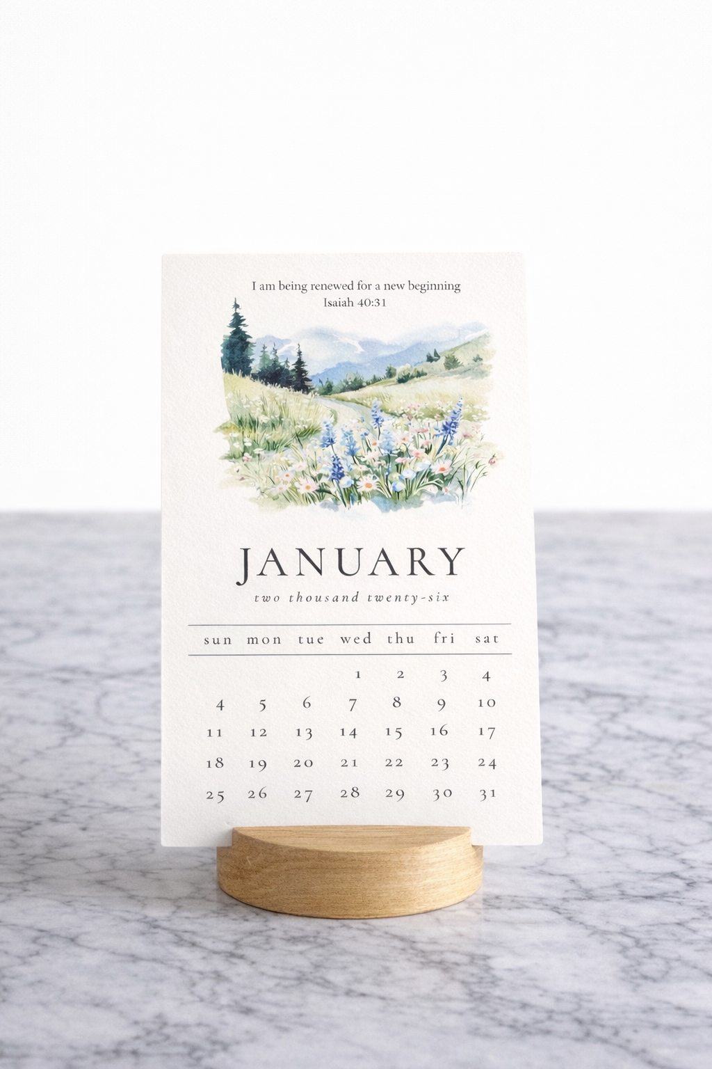 2026 Desktop Calendar