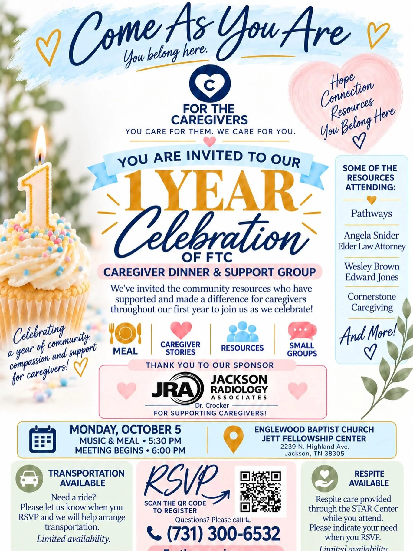 Come as you are. You belong here. 💙

Whether you&rsquo;re caring for someone right now, your caregiving journey has ended, or caring for others is your profession &mdash; this celebration is for you.

Past, present, and professional caregivers of al