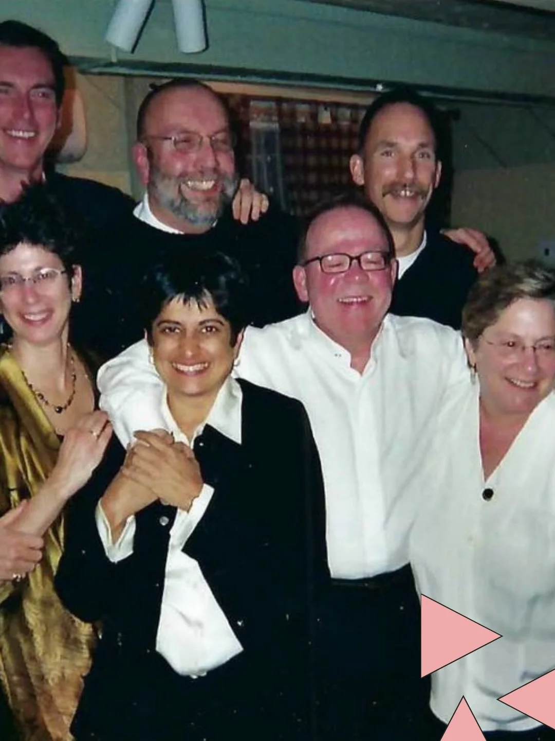 Amy and Roberta pose with close friends at their wedding in Provincetown MA on Thanksgiving weekend, 2004.

Shine! Shine! Shine!
Pour down your warmth, great sun!
While we bask&mdash;we two together.
Two together!

Photograph: (left to right, back ro