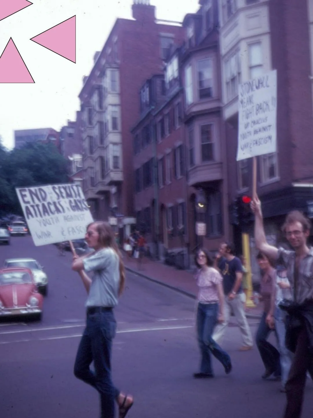 Boston Pride 1974

Signs read:
&ldquo;End the sexist attacks on gays. Youth against war &amp; fascism.&rdquo;
&ldquo;Stonewall means fight back!! Gay caucus youth against war and fascism.&rdquo;

Were you there? Have a story to share? Drop a comment 