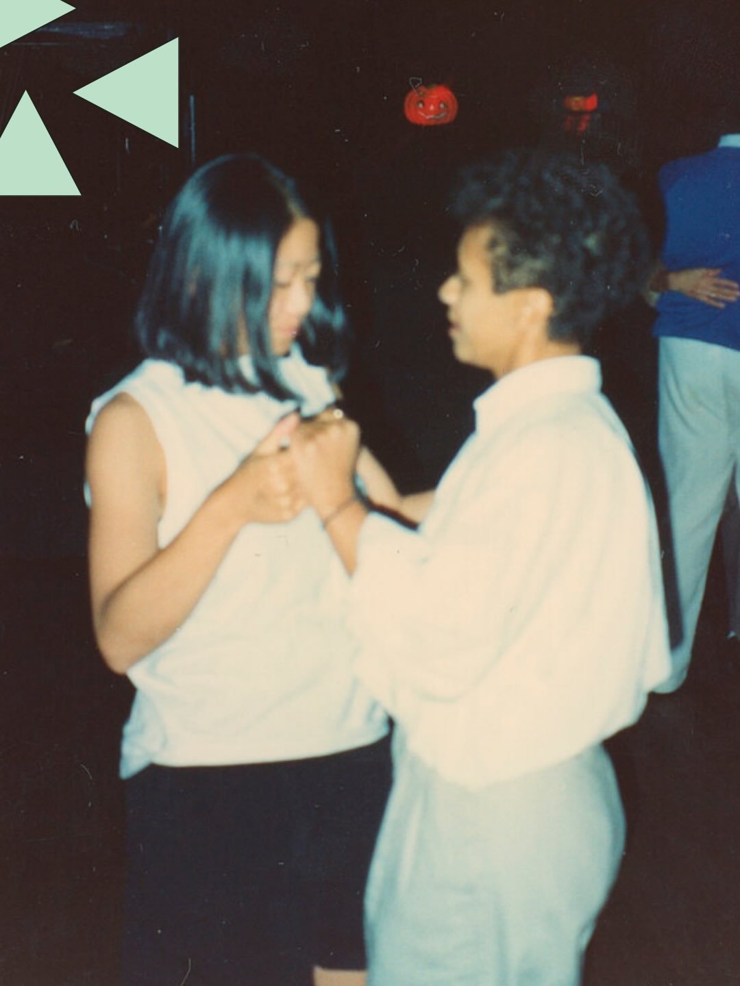 Two attendees dancing with clasped hands at the LESLA Halloween party of 1989 at Club 1270.

Collection: LESLA (Lesbianas Latinas) Photographs, 1987-1991

Were you there? Have a story to share? Drop a comment below or email us at info@queerhistorybos