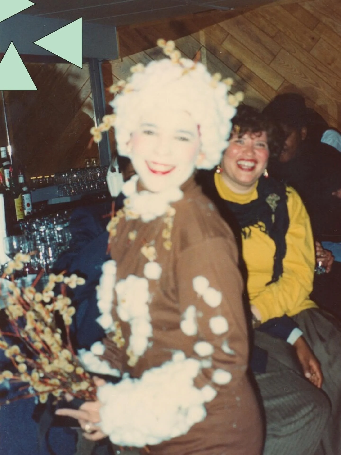 Happy Earth Day 🌎🌍🌏

An attendee wearing a creative &ldquo;pussy willow&rdquo; costume with white cotton and branches with leaves posing for camera at LESLA&rsquo;s 1989 Halloween party at Club 1270.

This photograph is part of our collection of L