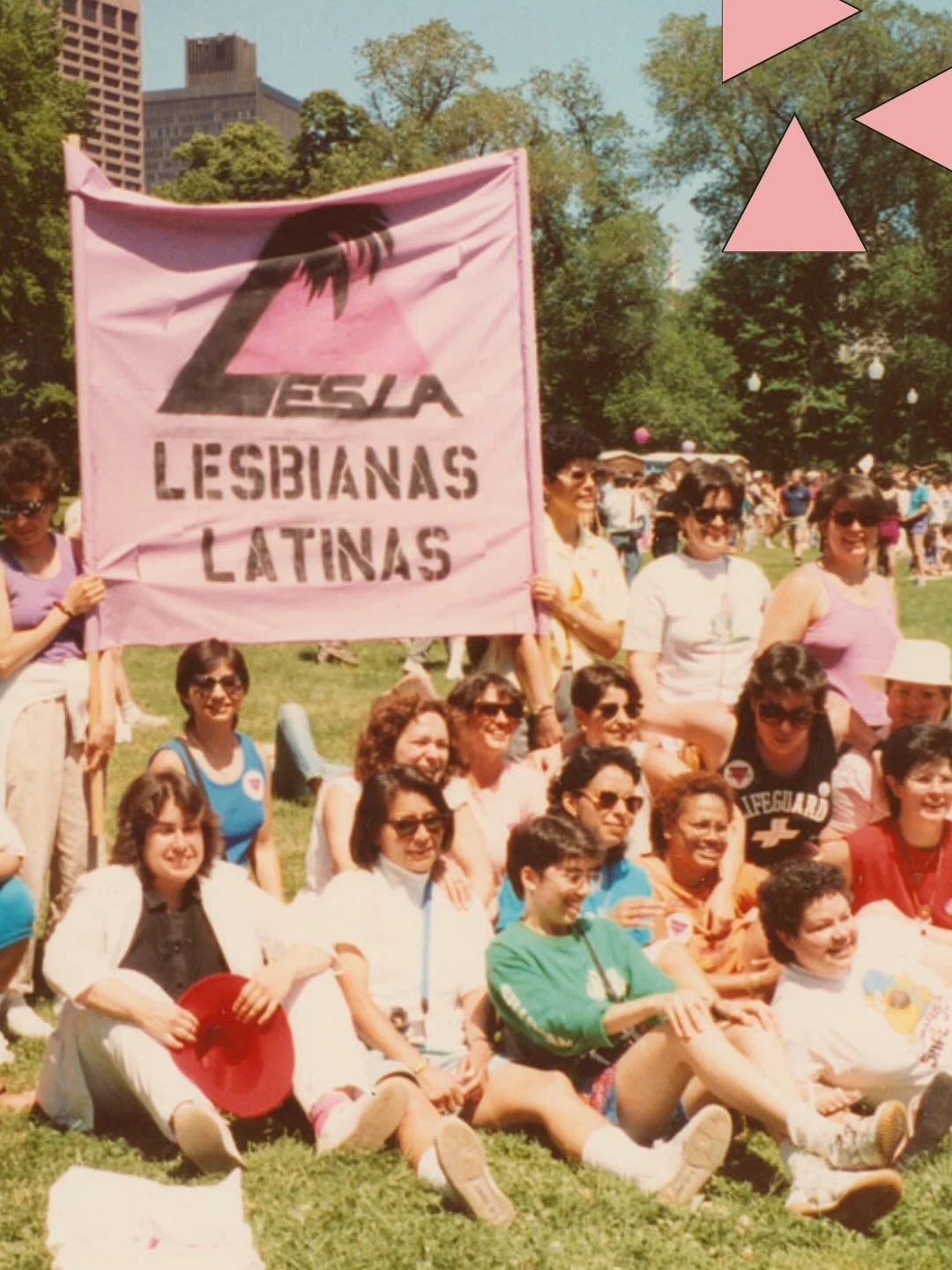 LESLA members pose for a photograph in the Boston Commons at a Boston Gay Pride event in 1989.

Thanks Izzy for finding this one!

Were you there? Have a story to share? Drop a comment below or email us at info@queerhistoryboston.org!