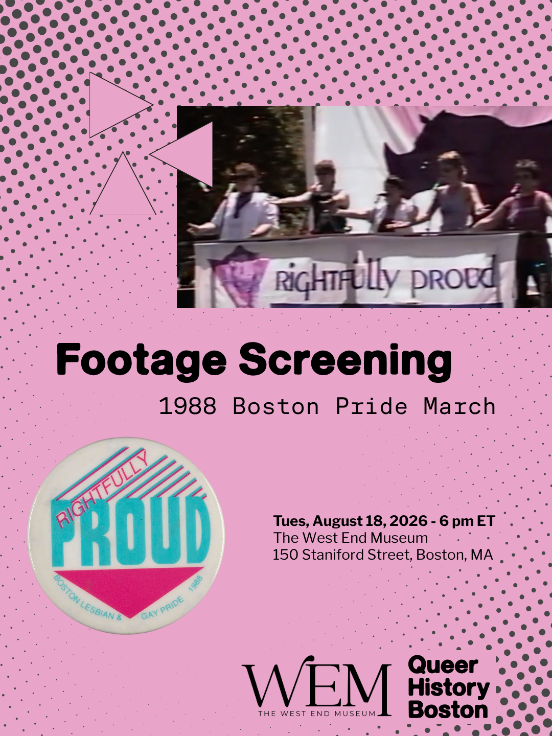 Footage Screening: 1988 Boston Pride March