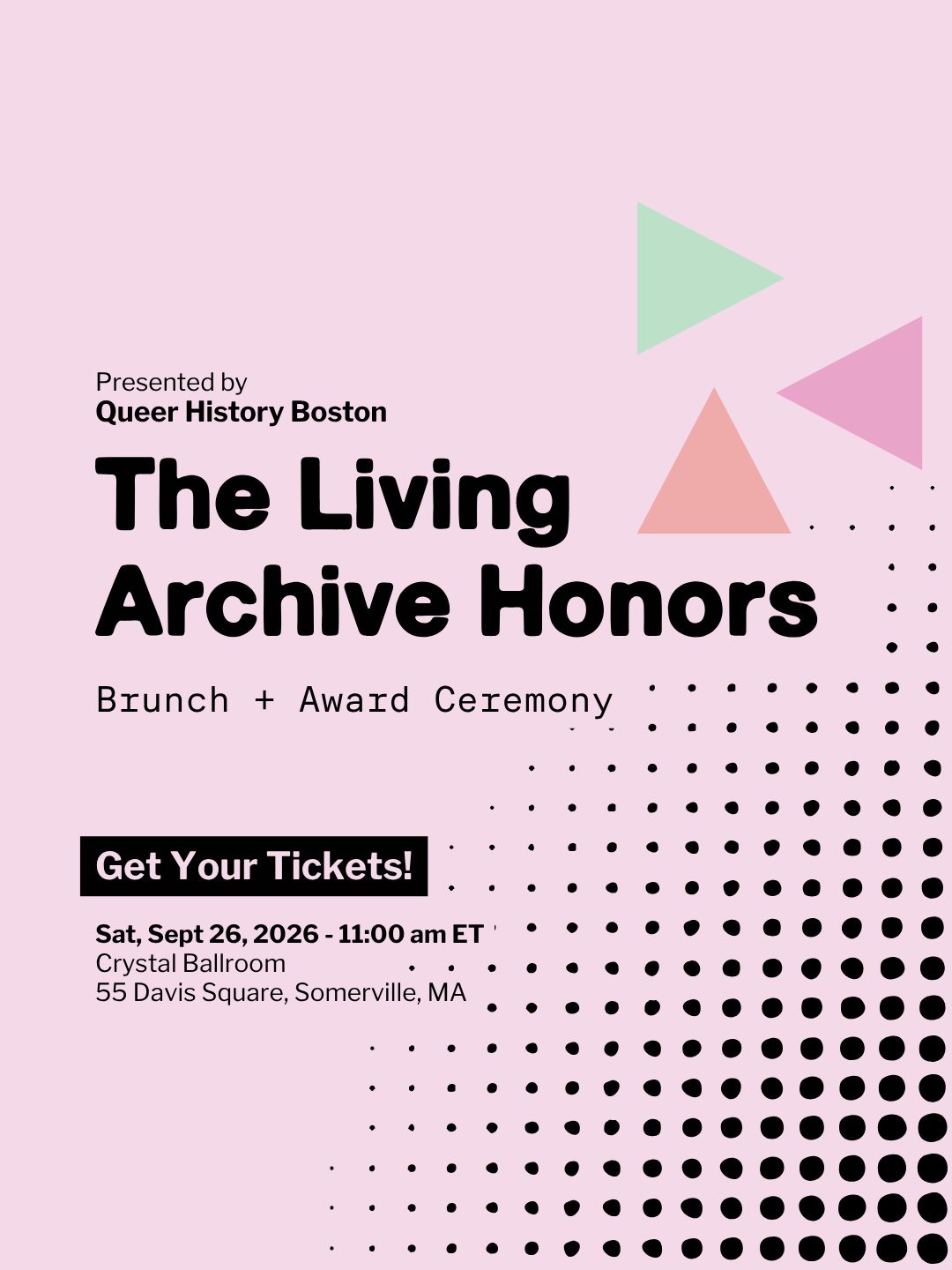 The Living Archive Honors: Get Your Tickets