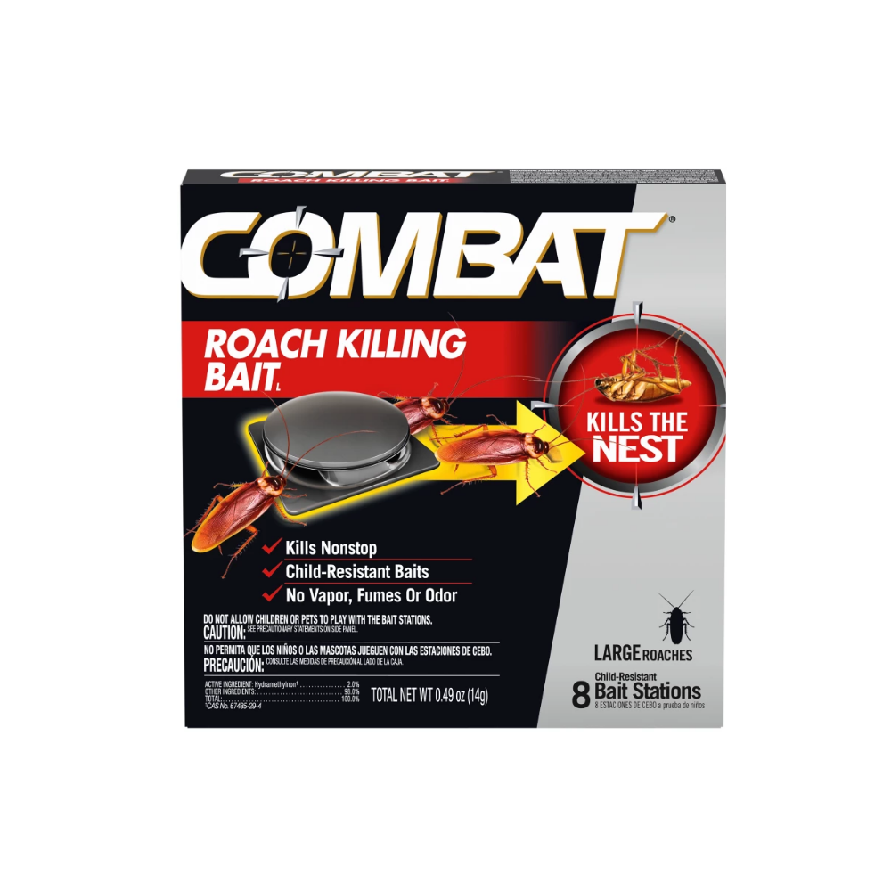 Combat - Estaciones de Cebo para Cucarachas Grandes (Caja de 8 Unidades)
