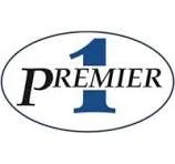 Premier 1 logo with the number 1 inside an oval