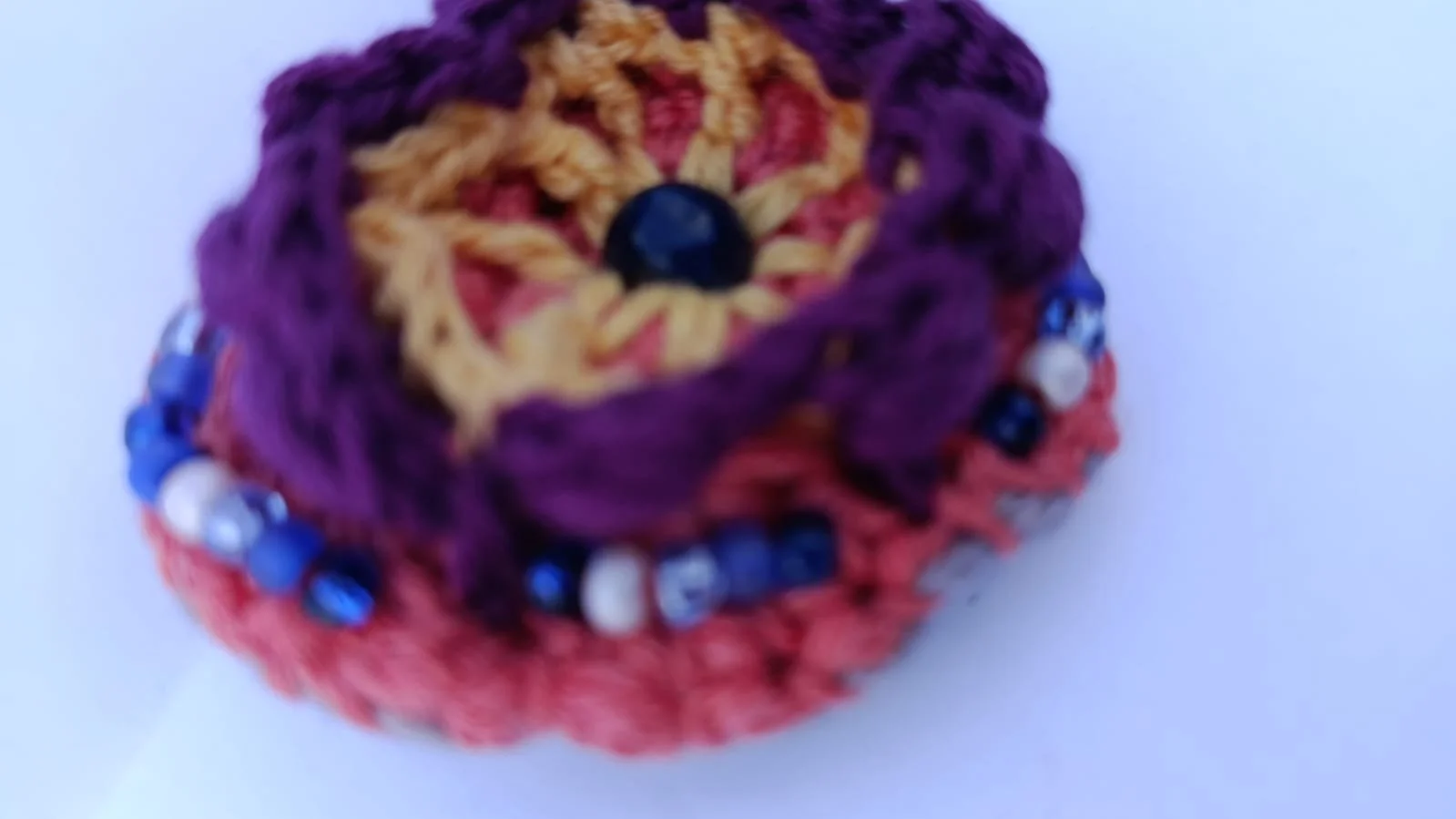 Unique Eco-Jewelry / A Circle in Yellow, Maroon, and Orange with Accessories    #UME/OMY/030