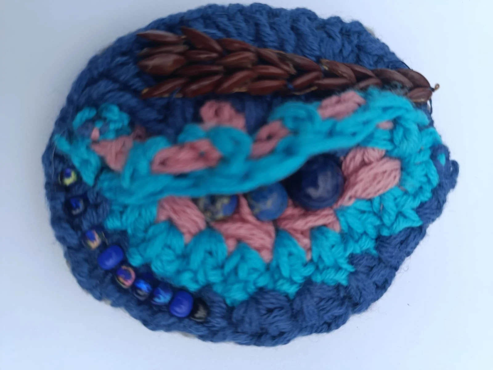 Unique Eco-Jewelry / A Circle in Blue and Pink with Accessories #UME/BBP/009