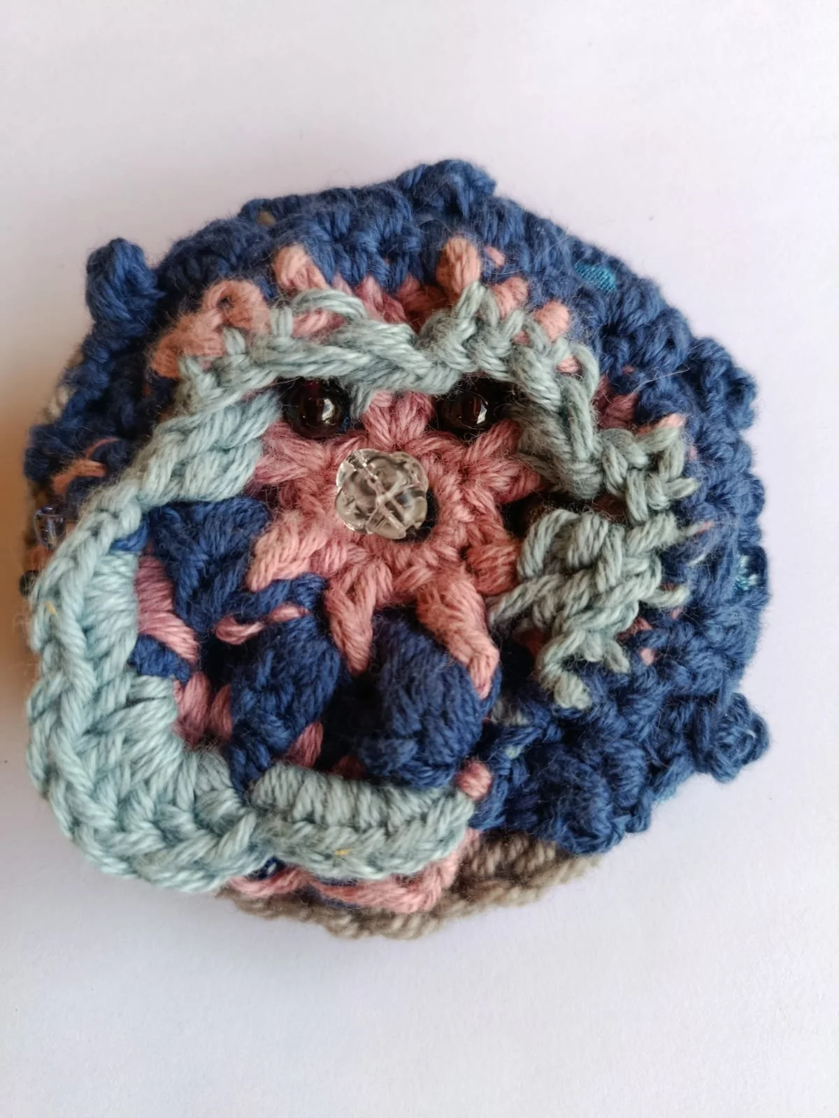 Unique Eco-Jewelry / A Circular Shape in Blue, Pink and Blue with Accessories #UME/BPB/008