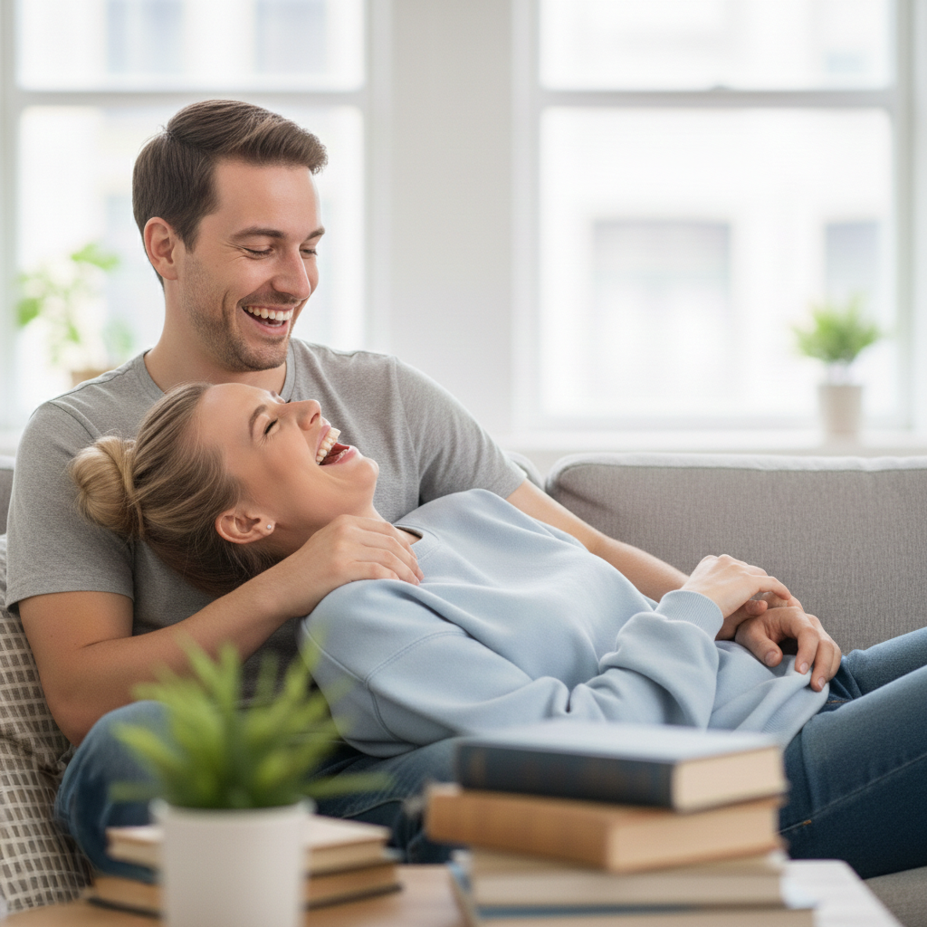 Karl Stenske EFT Couples Therapy Couple laughing