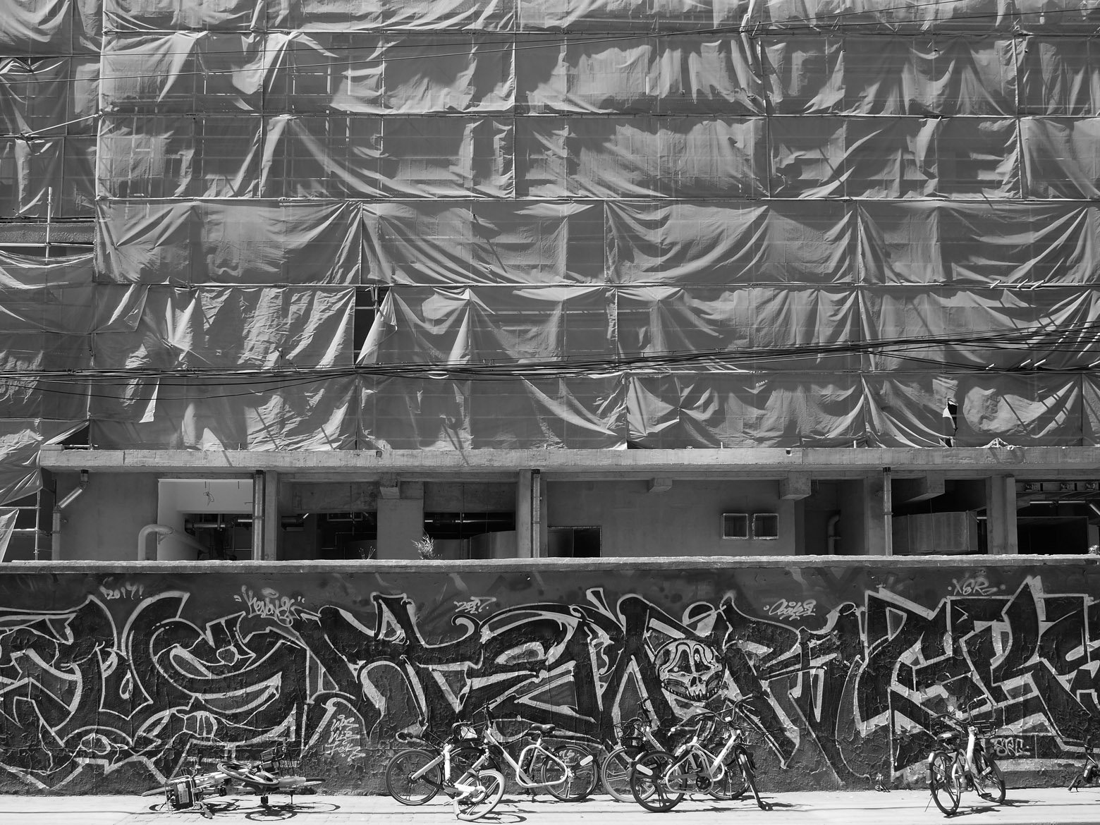 Shanghai - black and white photo