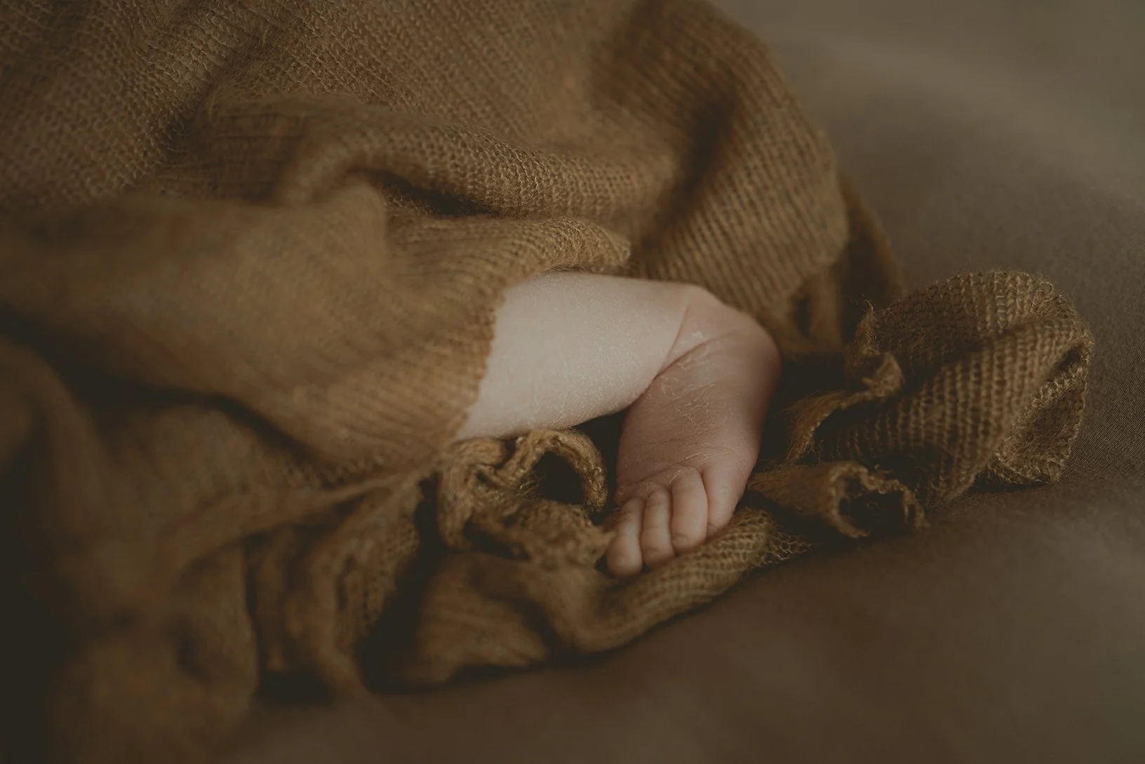 Close-up of baby's feet.