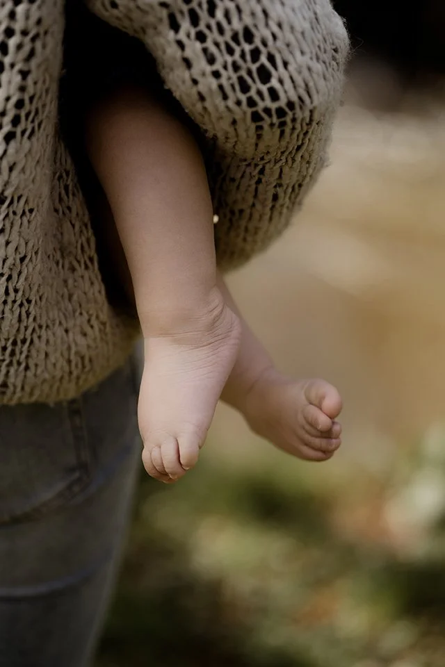 Close-up of the baby's feet.