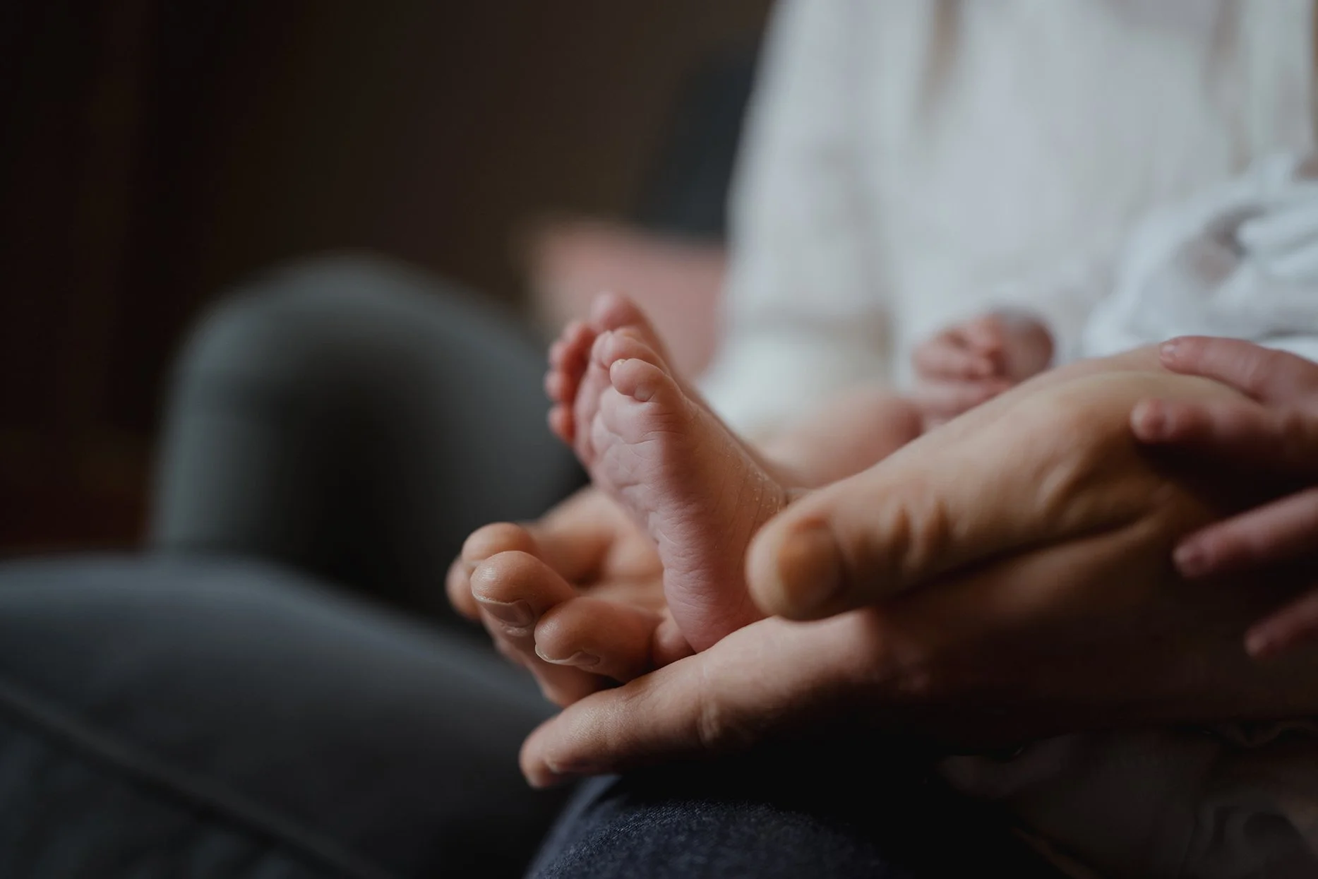 Image of a newborn baby's feet.