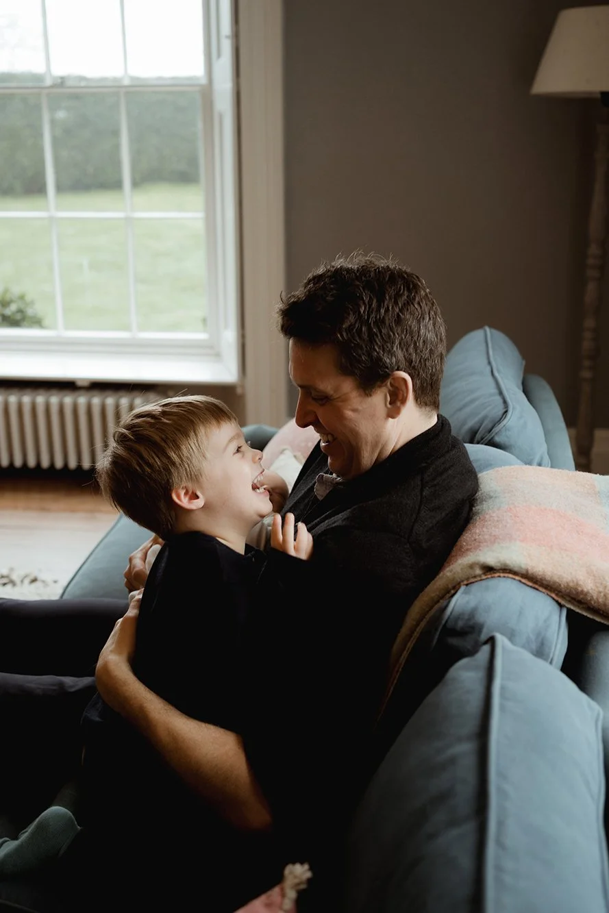 Father with his son during a photoshoot - Newborn & family photographer Bath and Bristol