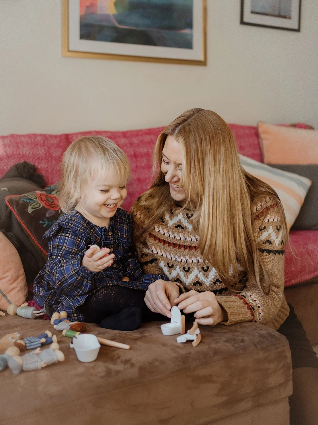 Two year old with her mum during a relaxed photoshoot in Bath