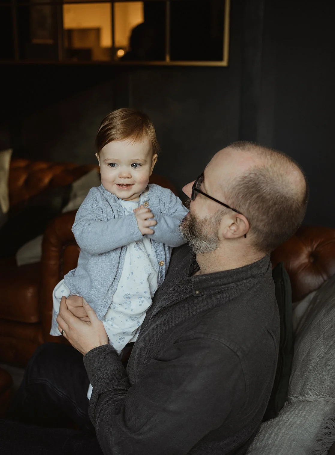 9 month old girl with her dad - Bristol family photographer
