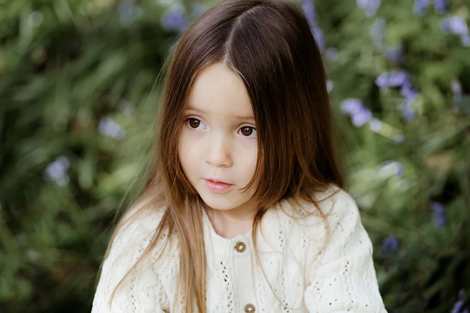 Image of daughter during a family photoshoot at Ashton Court in Bristol.