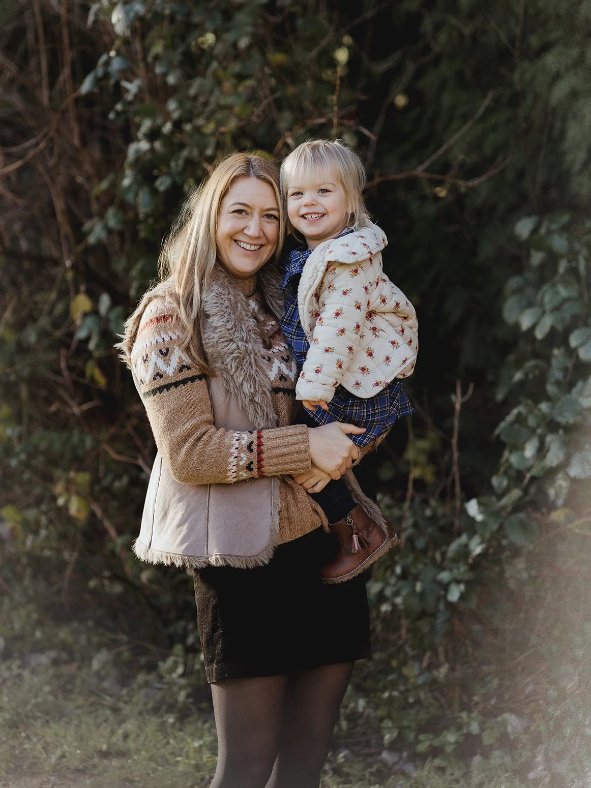 Mum and daughter during a family photoshoot in Bath