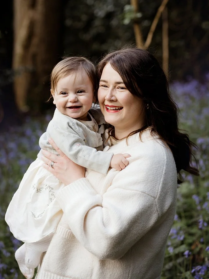 Image of a mother with her daughter at Ashton Court in Bristol.