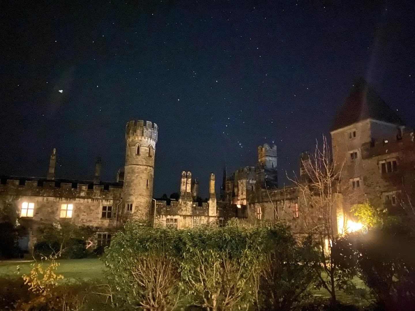 Lismore Castle, under a clear sky&hellip;.