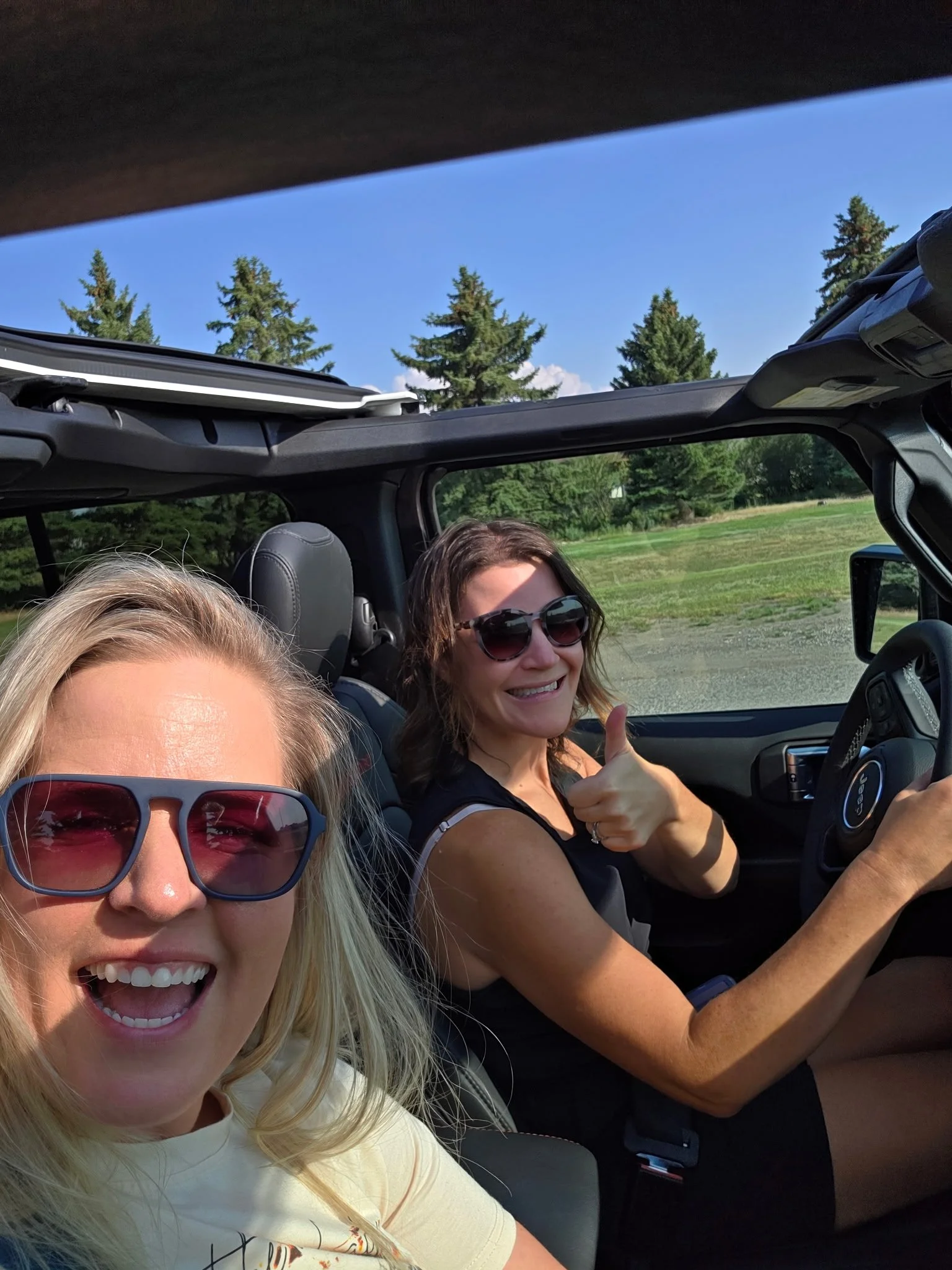 When in Montana go for taking the roof off the Jeep.