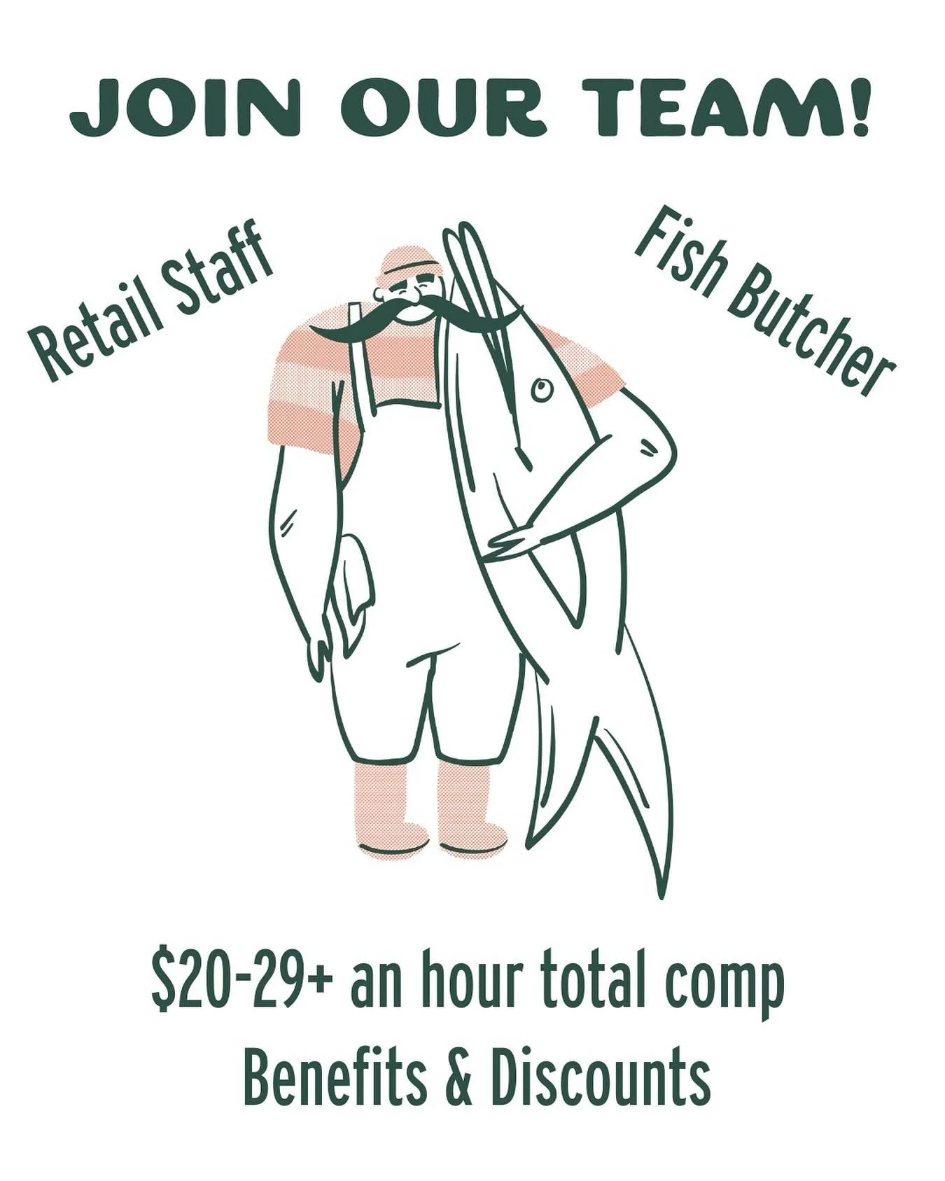 We’re hiring part-time staff! Slide into our DMs or head on over to our CA page to apply. 
https://culinaryagents.com/entities/951338-The-Fish-Guy
#nowhiring #fishmonger