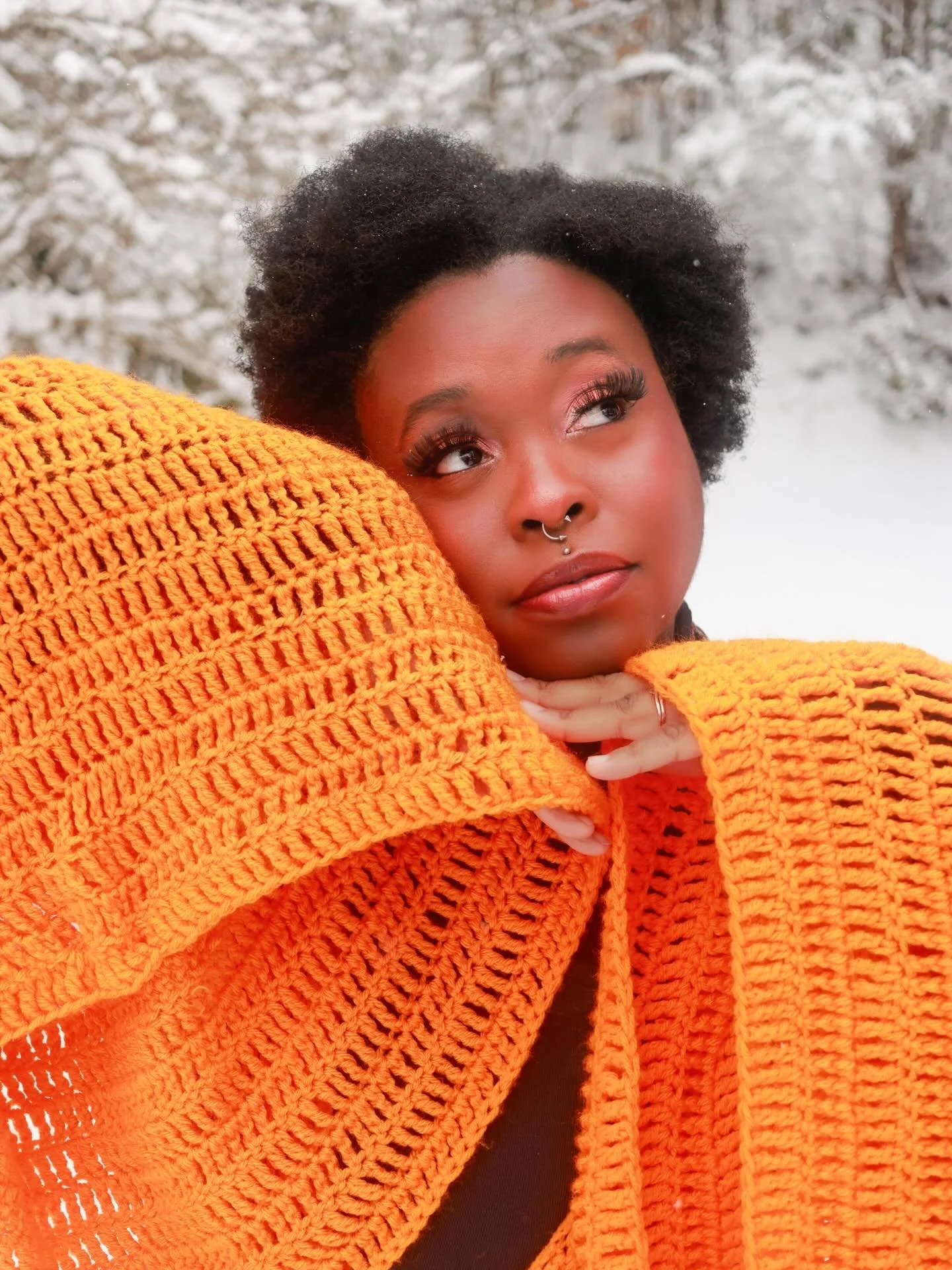 Feeling like a snow Angel ❄️☃️
I crocheted this bell sleeved crop and sewed the skirt 🧶🧵

#handamade #crochet #crochettop #sewersofinstagram #portrait