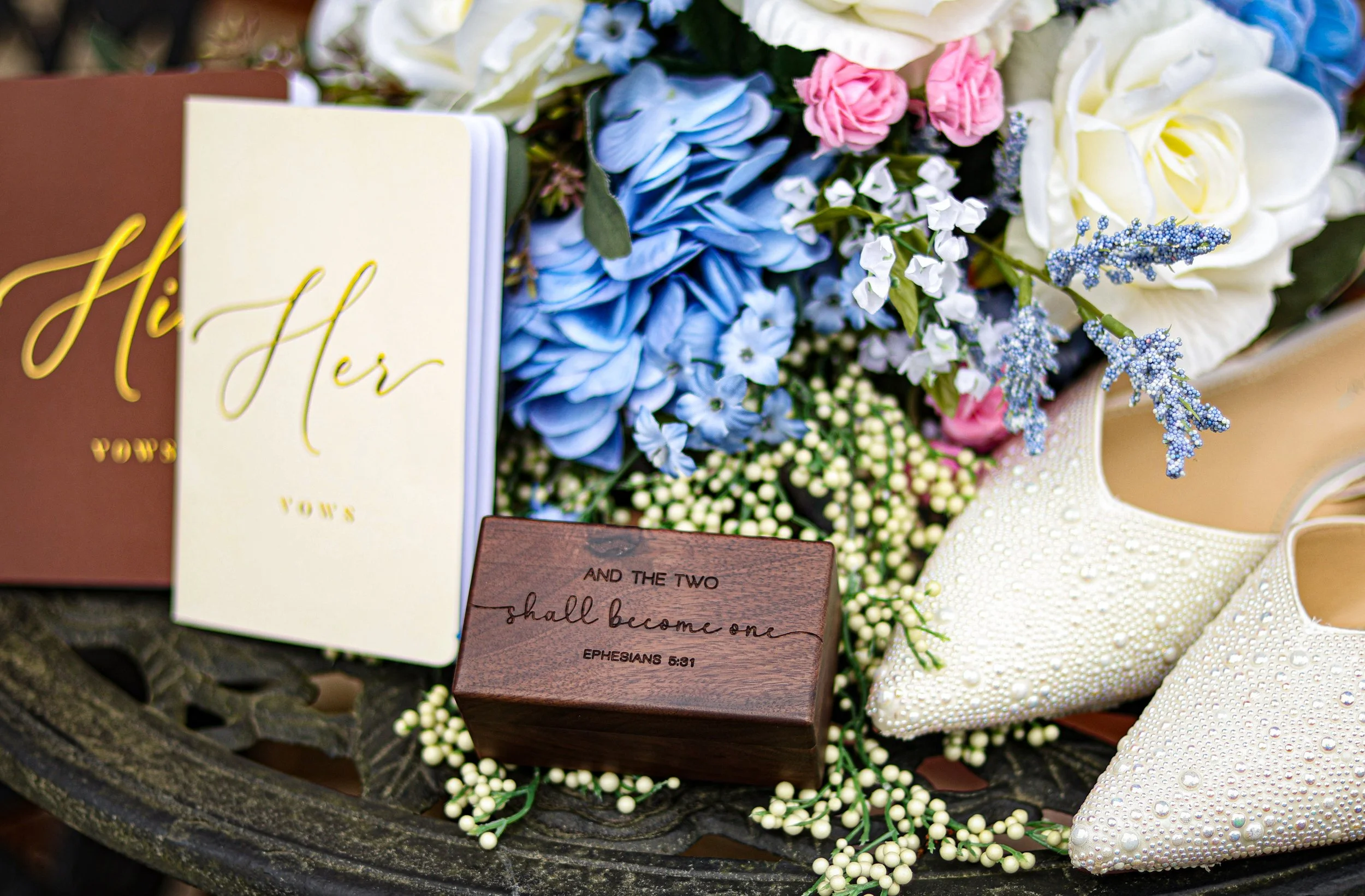 Wedding flat lay