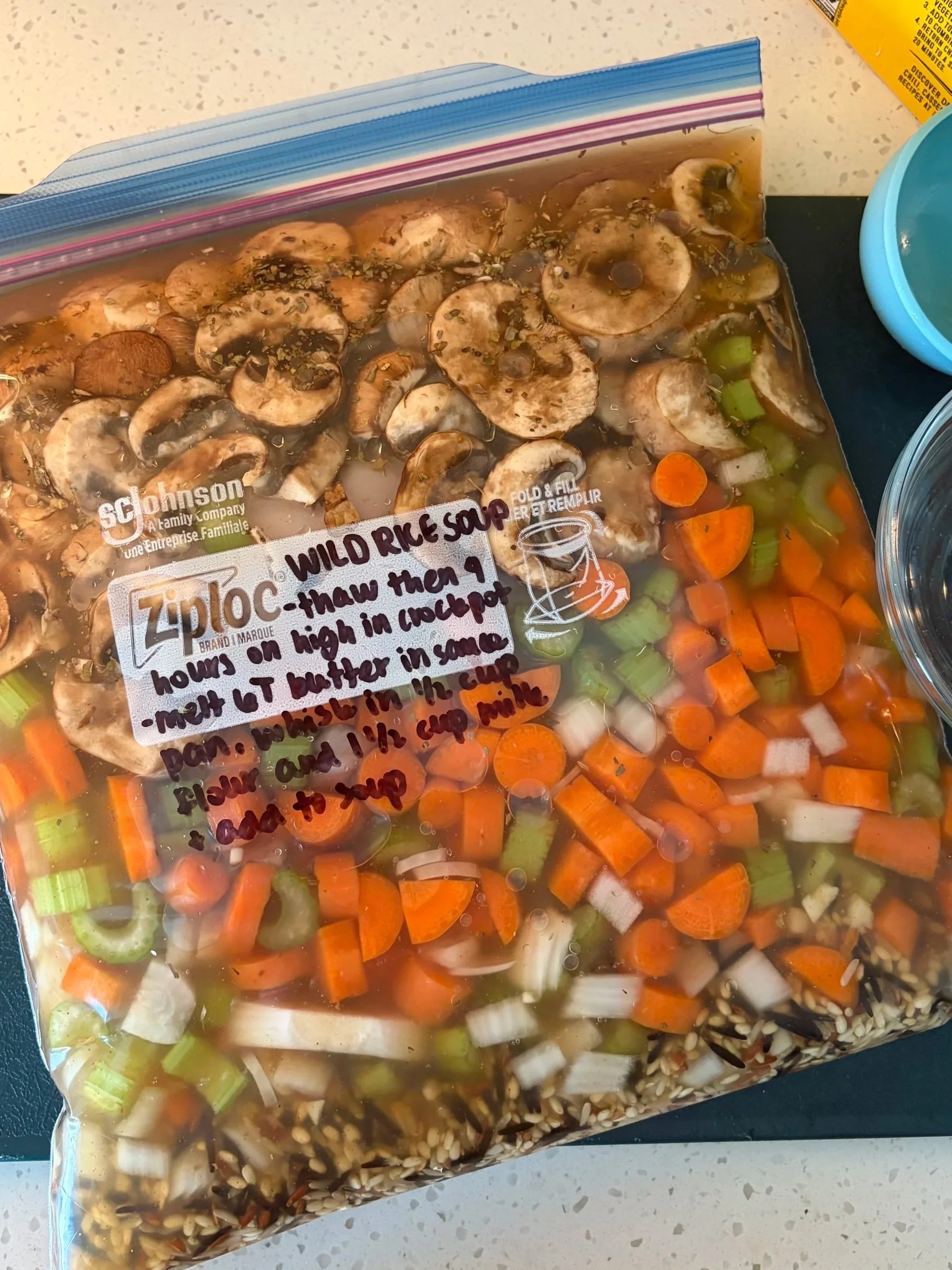 Postpartum Meal Prep- Chicken &amp; Wild Rice Soup