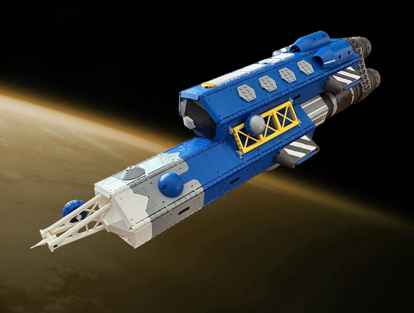 Hex Drone Ship

My edited build for #shiptember2025 First time participating in Shiptember, which if you are not familiar in the LEGO community equates to building a ship at least 100 studs long in the month of September. Hex is 105 studs long and I 