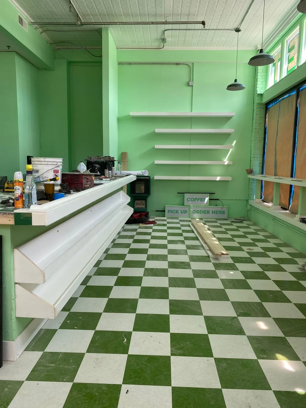 Shelves and Counter Build: Downtown