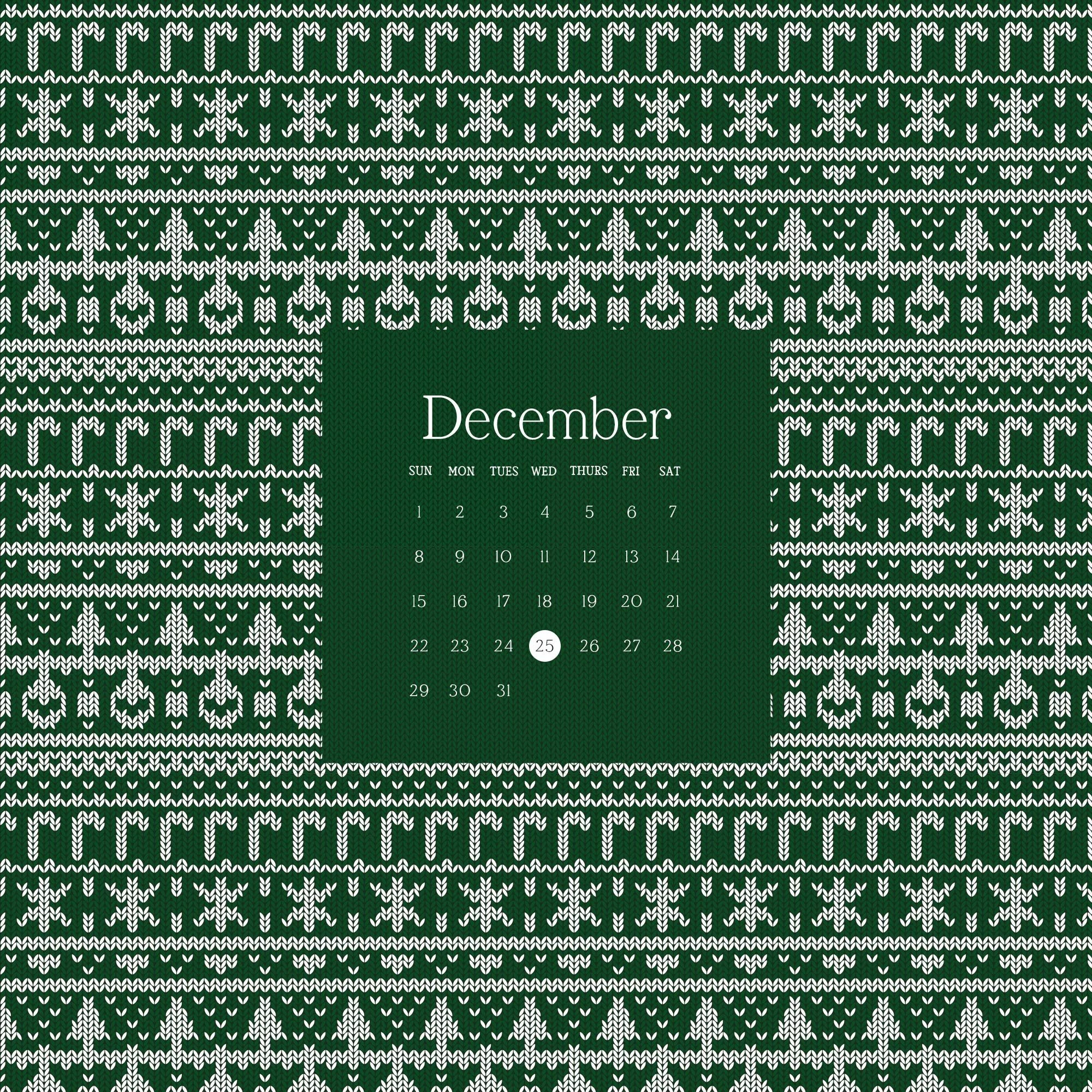 Free Wallpaper Design for December 2024