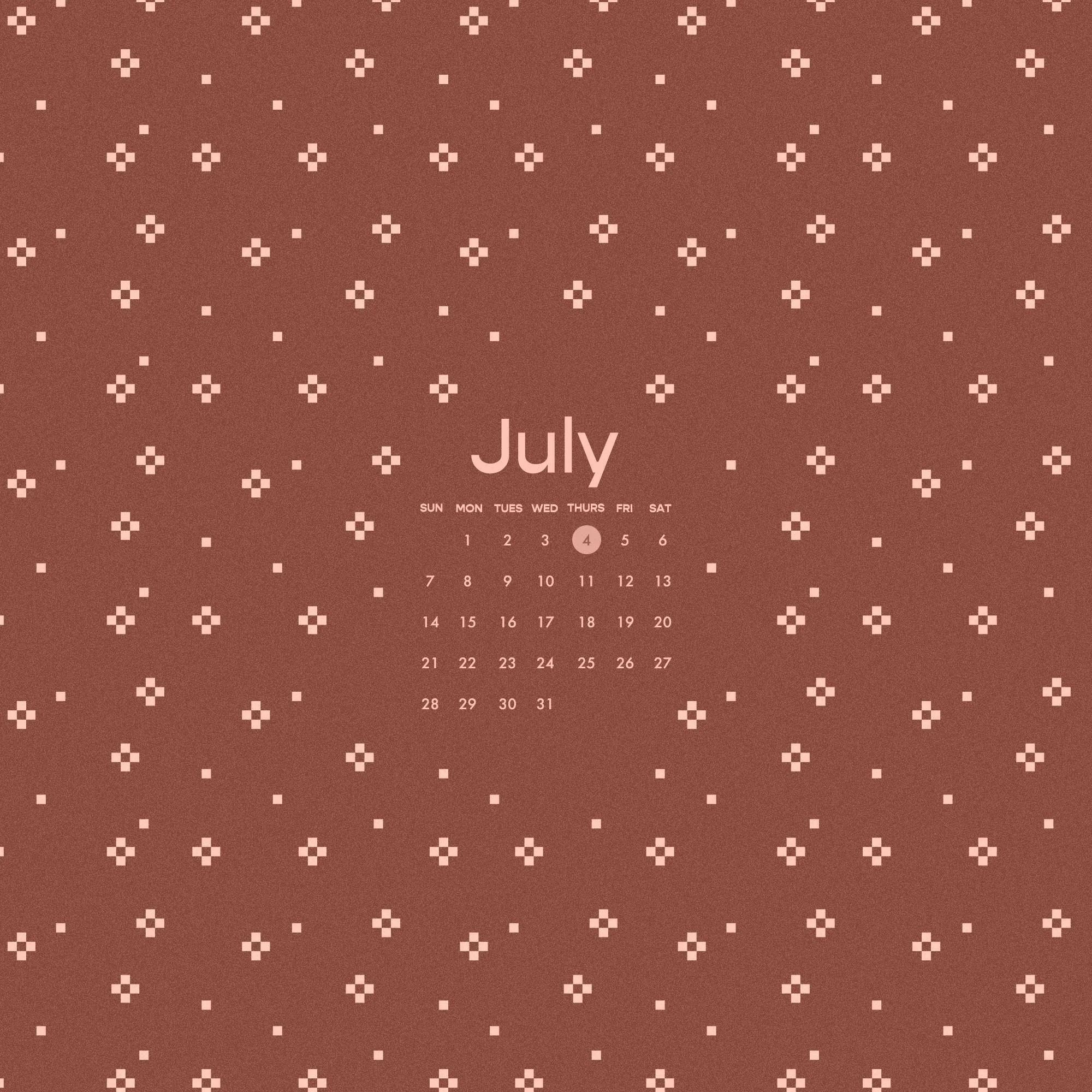 Free Wallpaper Design for July 2024
