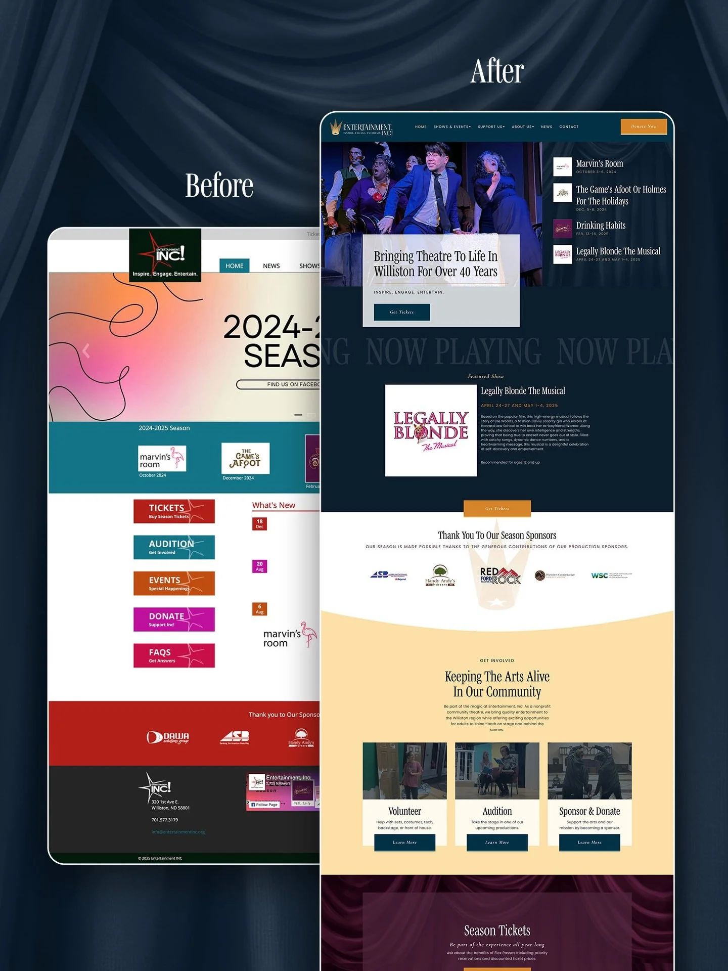 After sharing their 1-year webiversary last week, I wanted to show a little before &rarr; after moment 💻 ⁠
⁠
Check out this full transformation! The old site was tough to navigate, full of broken links, outdated, and impossible for their own team to