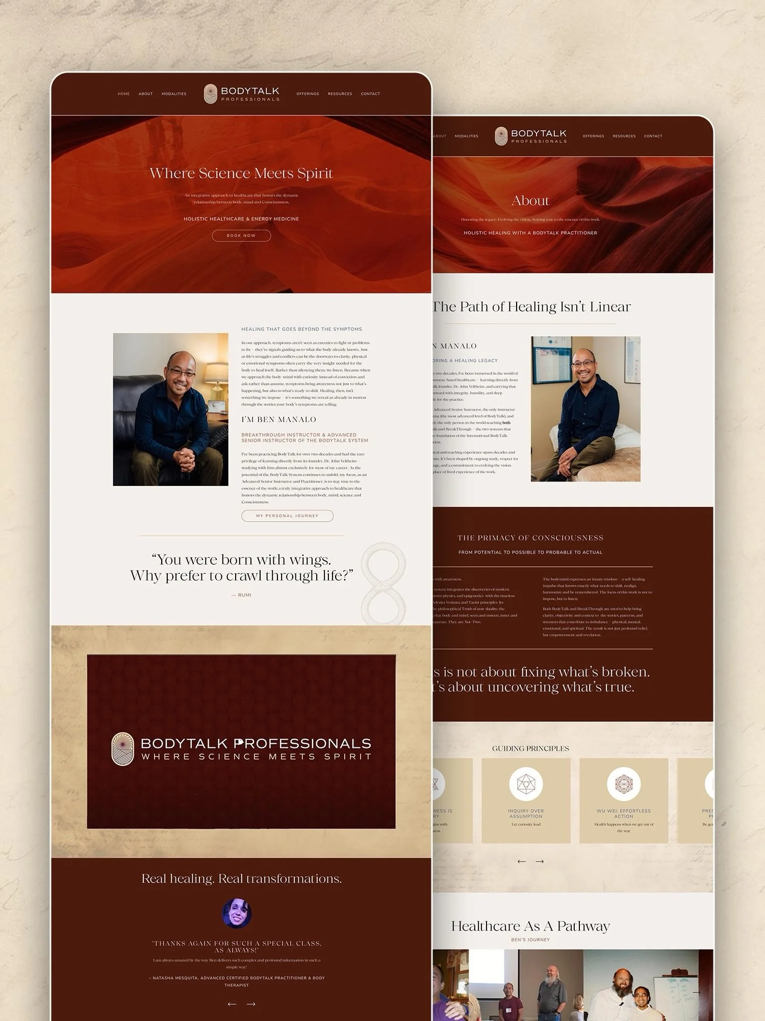 One more for the anniversary of the BodyTalk Professionals brand + website launch! This was such a fun site to make with all the brand assets we developed beforehand to create a foundation. Swipe to see the icons, illustrations, and brand patterns! A